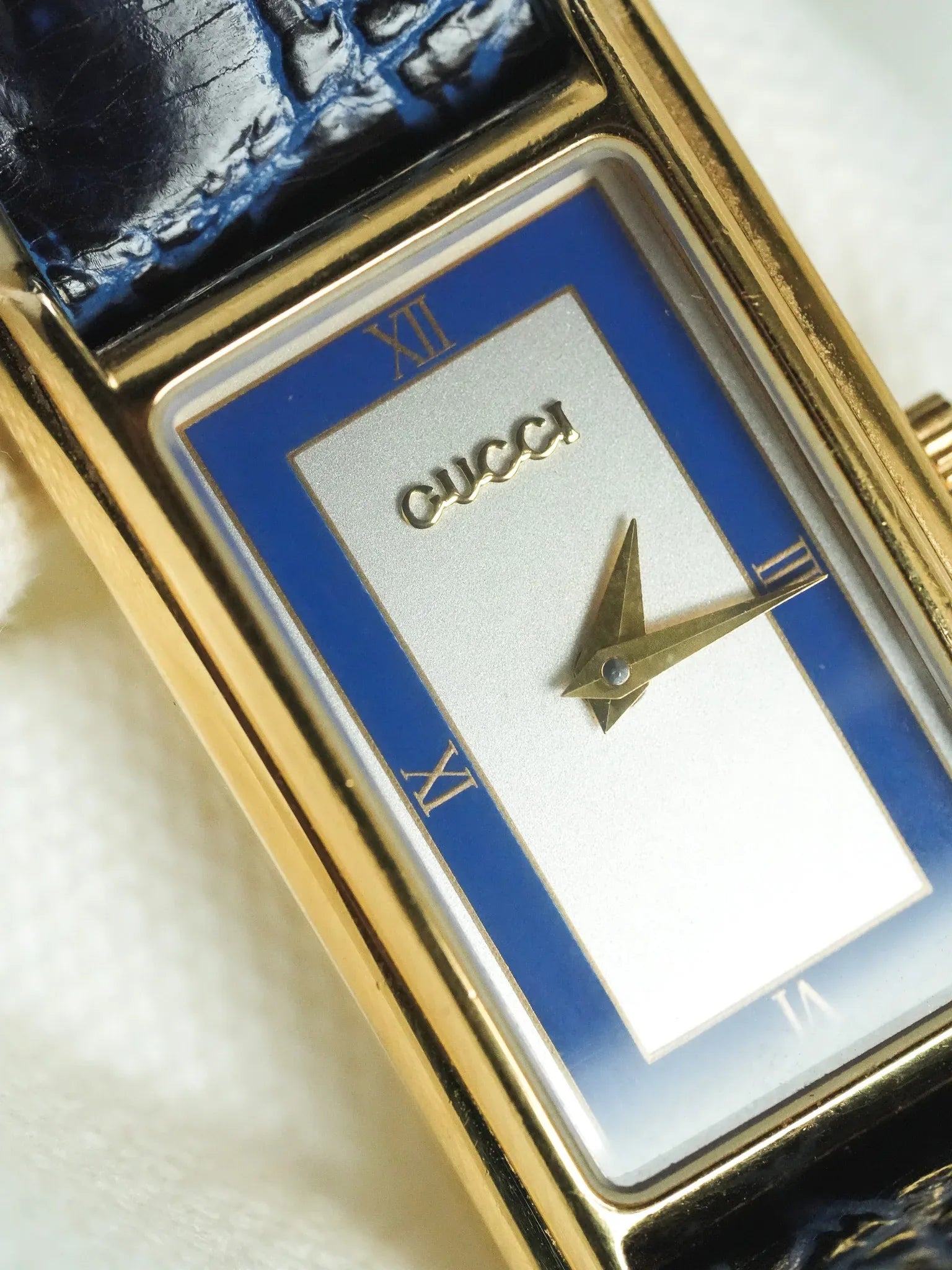 Gucci - Tank Vintage Bleu Plaqué or - 1990s - Atelier Victor