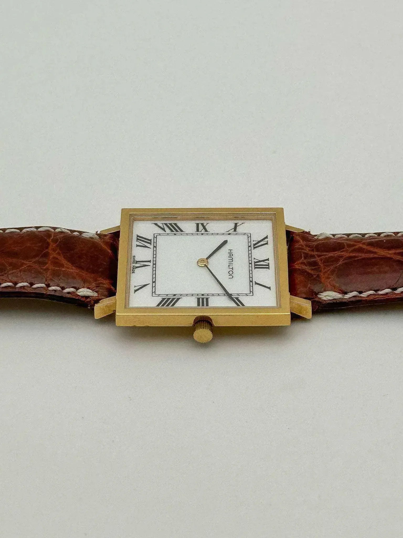 Hamilton - Square White Dial NOS - 1990's - Atelier Victor