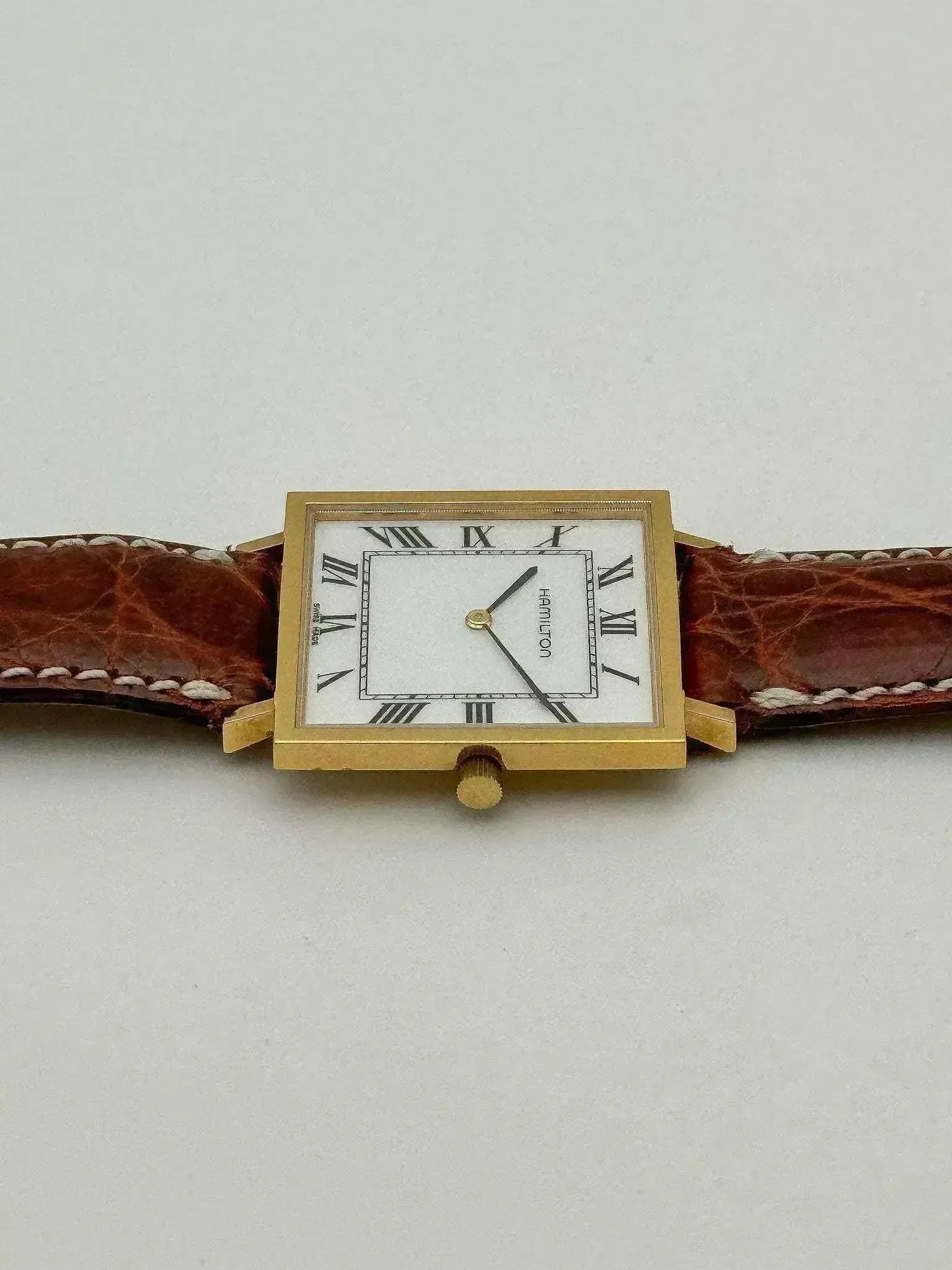 Hamilton - Square White Dial NOS - 1990's - Atelier Victor
