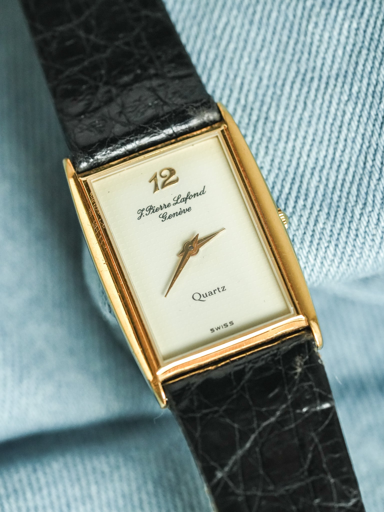J.Pierre Lafond Genève - Tank Slim Or 12 - 1990s - Atelier Victor - Vintage Shop