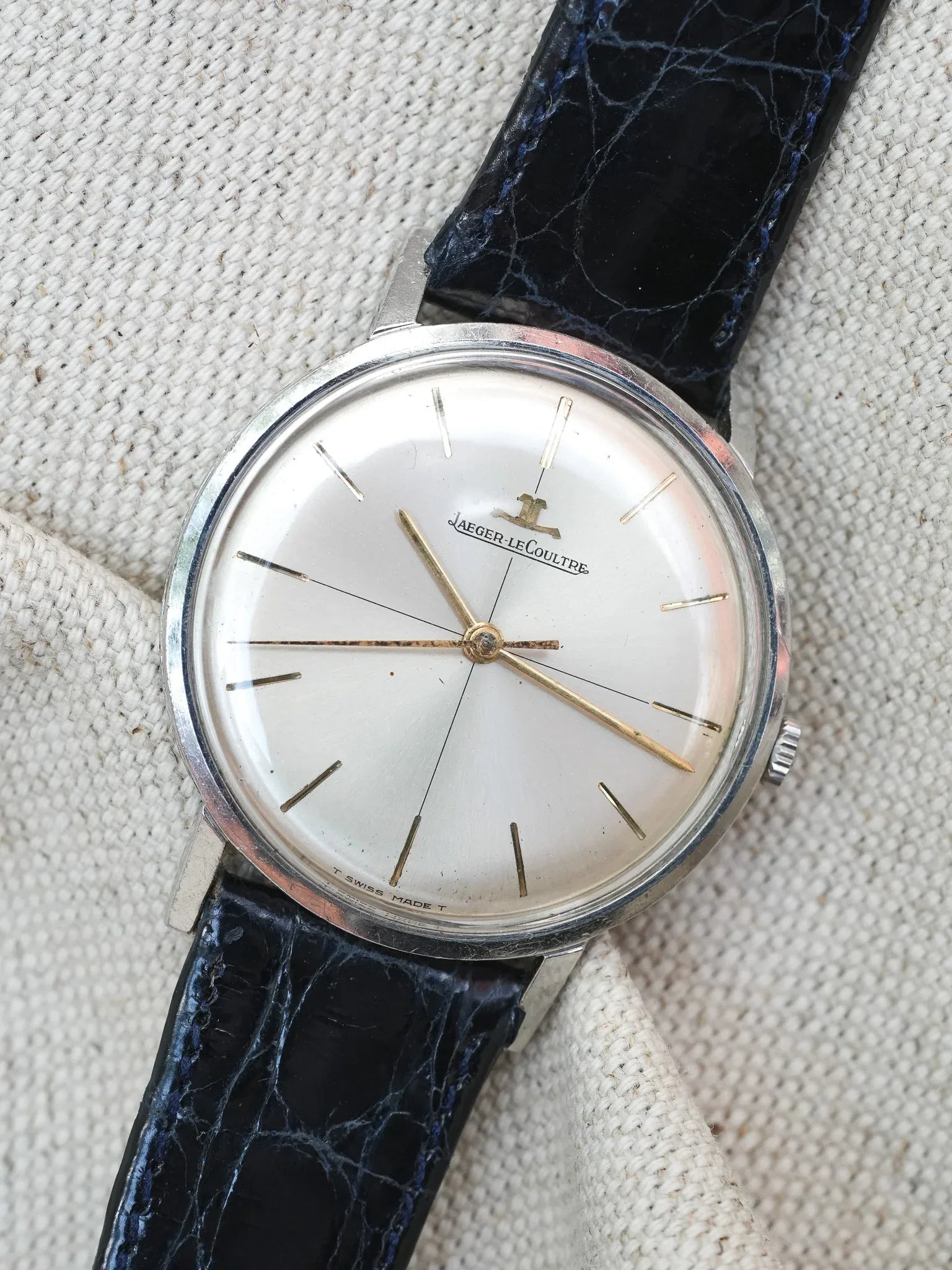 Jaeger-LeCoultre - Dress Watch Acier Crosshair Index Or - 1960s - Atelier Victor - Vintage Shop