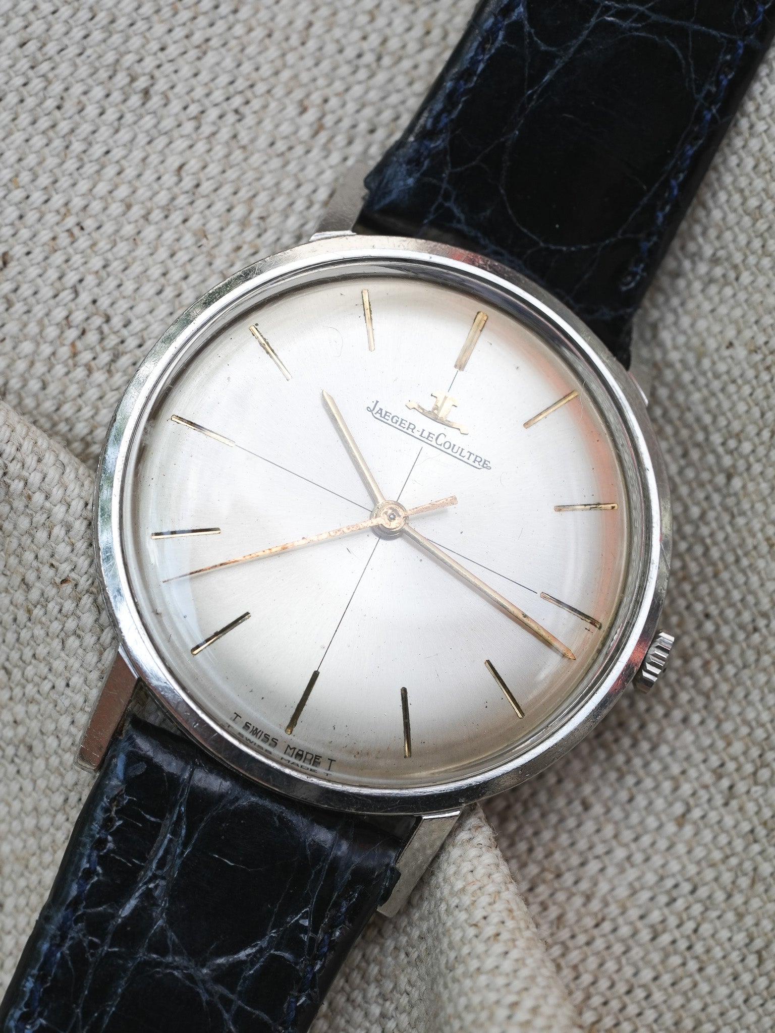 Jaeger-LeCoultre - Dress Watch Acier Crosshair Index Or - 1960s - Atelier Victor - Vintage Shop
