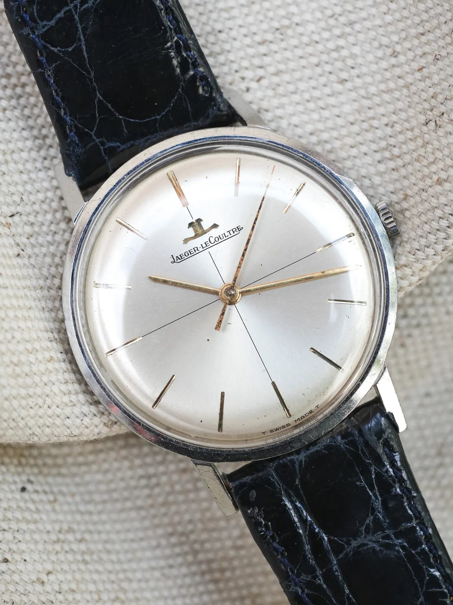Jaeger-LeCoultre - Dress Watch Acier Crosshair Index Or - 1960s - Atelier Victor - Vintage Shop