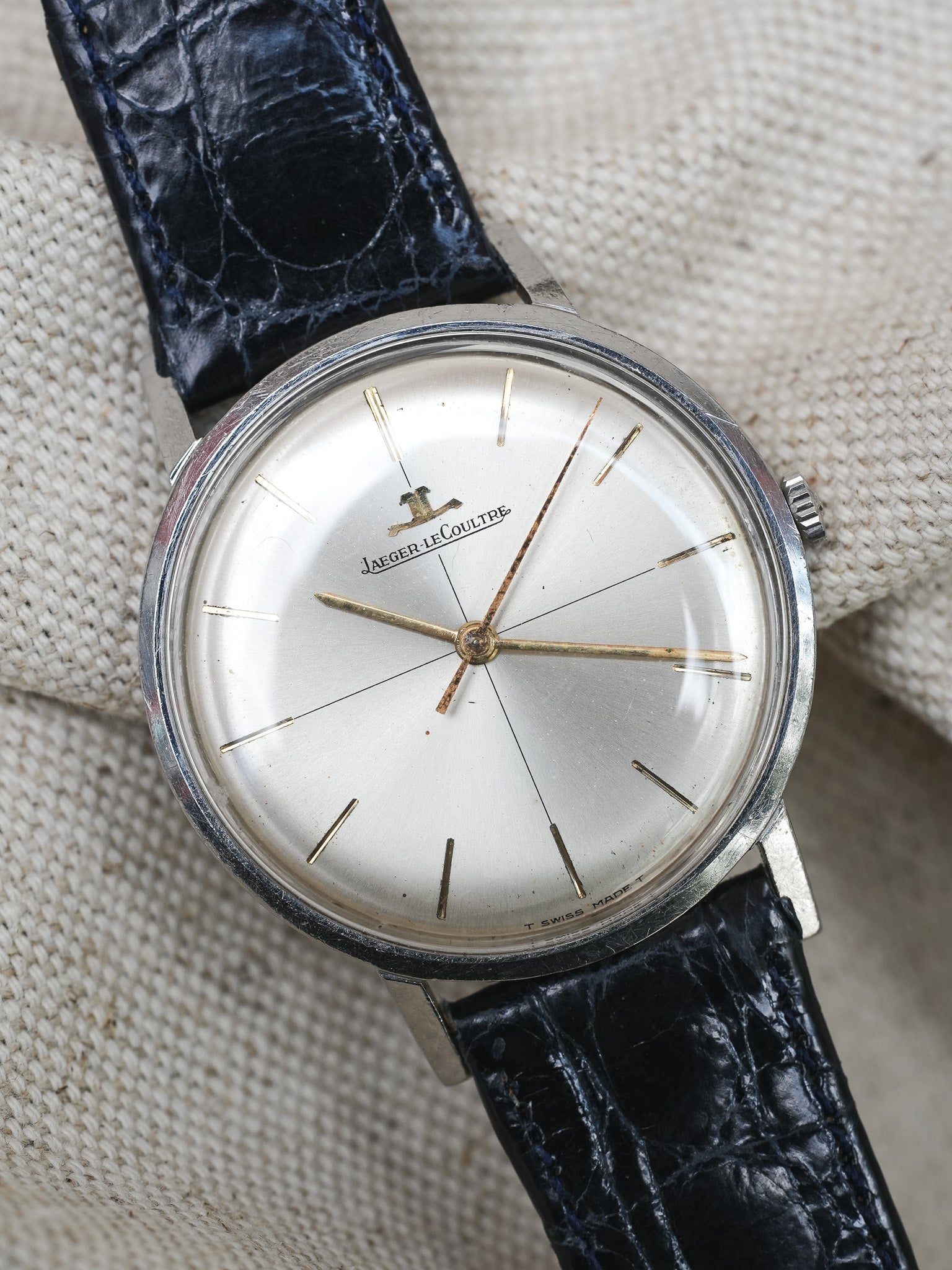 Jaeger-LeCoultre - Dress Watch Acier Crosshair Index Or - 1960s - Atelier Victor - Vintage Shop