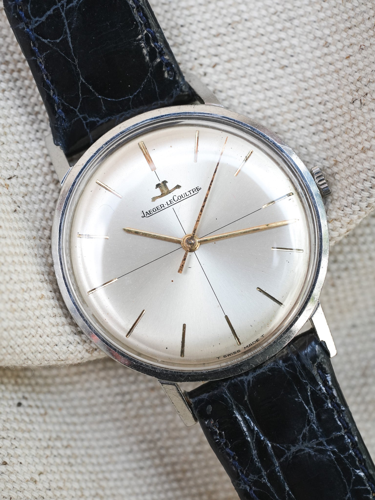 Jaeger-LeCoultre - Dress Watch Acier Crosshair Index Or - 1960s - Atelier Victor - Vintage Shop