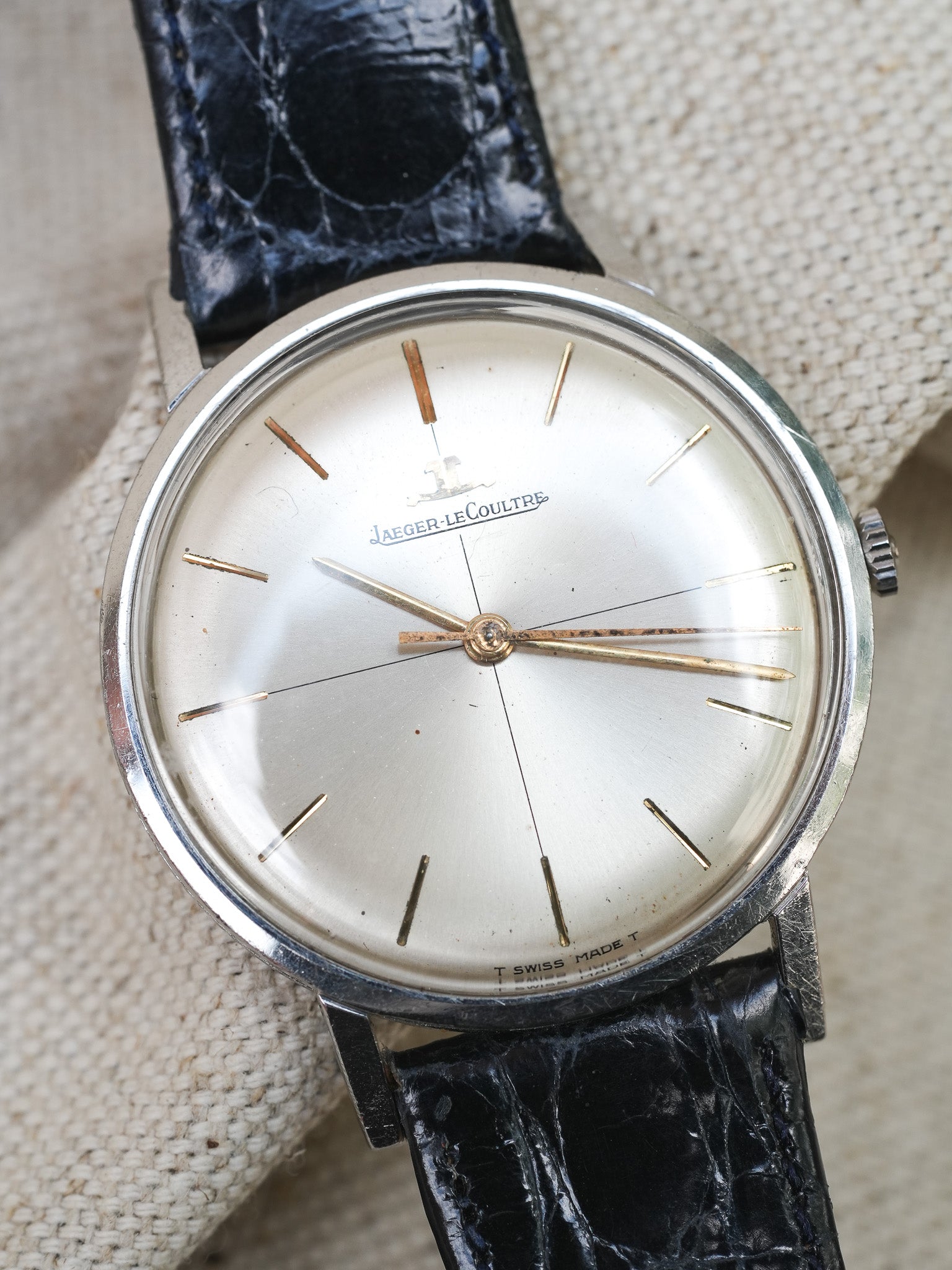 Jaeger-LeCoultre - Dress Watch Acier Crosshair Index Or - 1960s - Atelier Victor - Vintage Shop