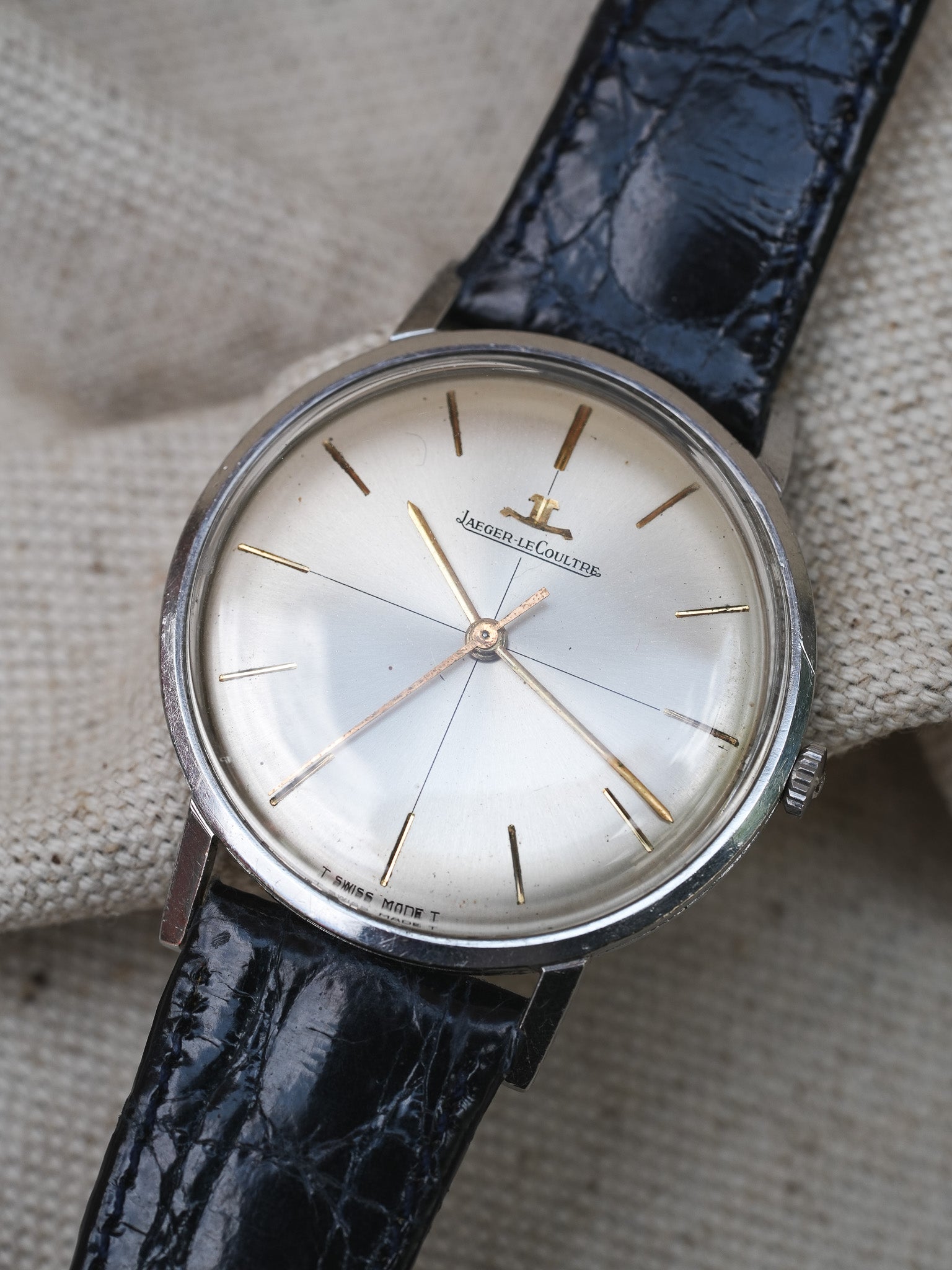 Jaeger-LeCoultre - Dress Watch Acier Crosshair Index Or - 1960s - Atelier Victor - Vintage Shop
