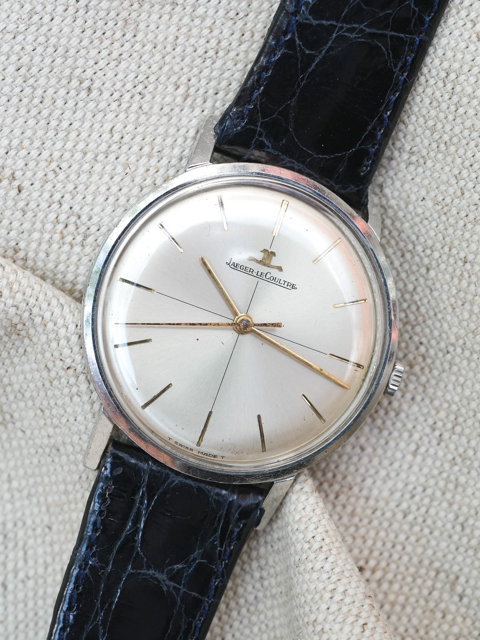 Jaeger-LeCoultre - Dress Watch Acier Crosshair Index Or - 1960s - Atelier Victor - Vintage Shop
