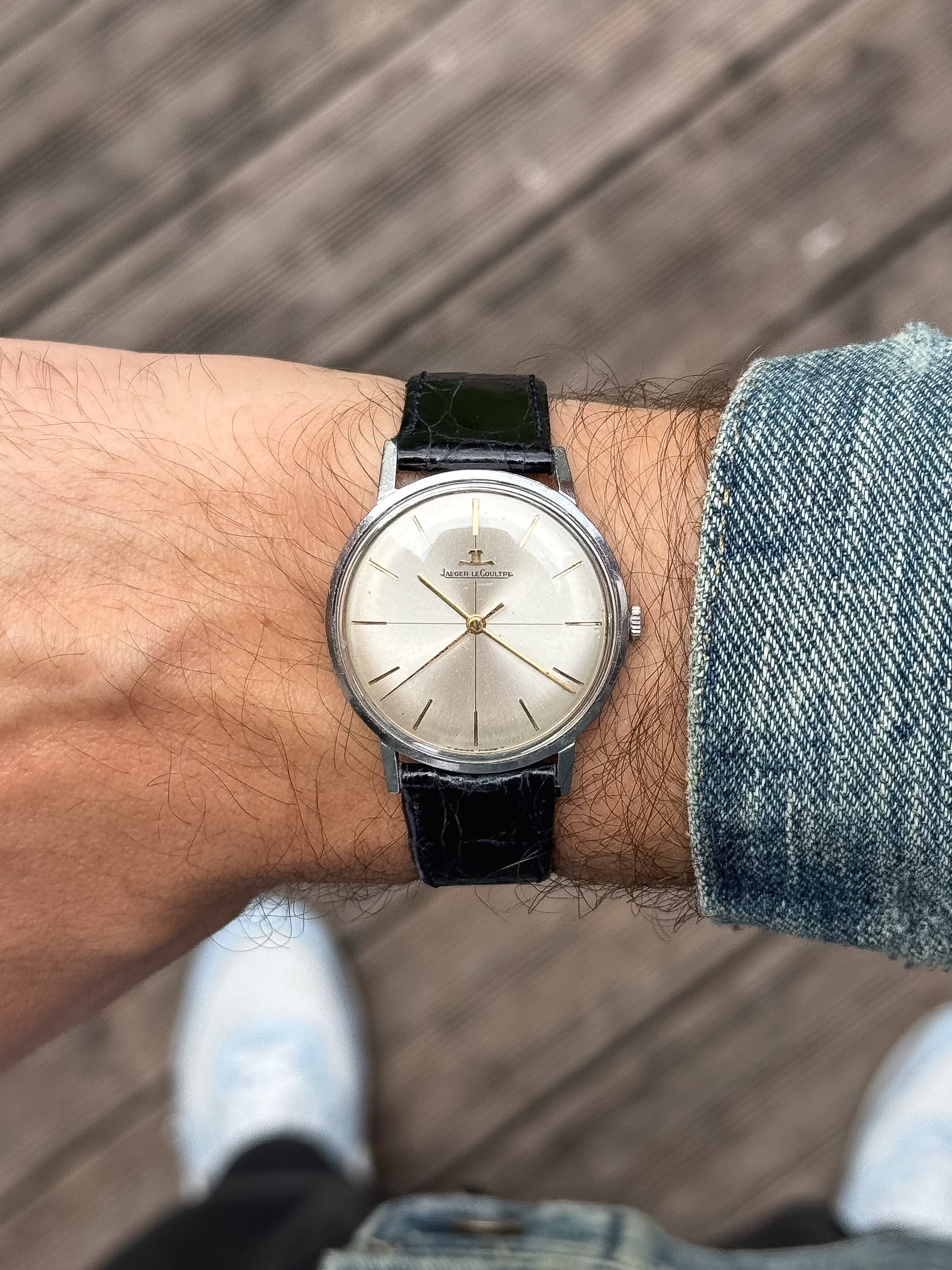 Jaeger-LeCoultre - Dress Watch Acier Crosshair Index Or - 1960s - Atelier Victor - Vintage Shop