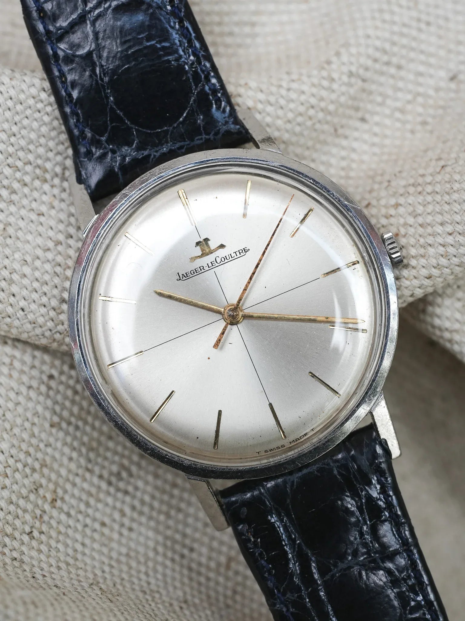 Jaeger-LeCoultre - Dress Watch Acier Crosshair Index Or - 1960s - Atelier Victor - Vintage Shop