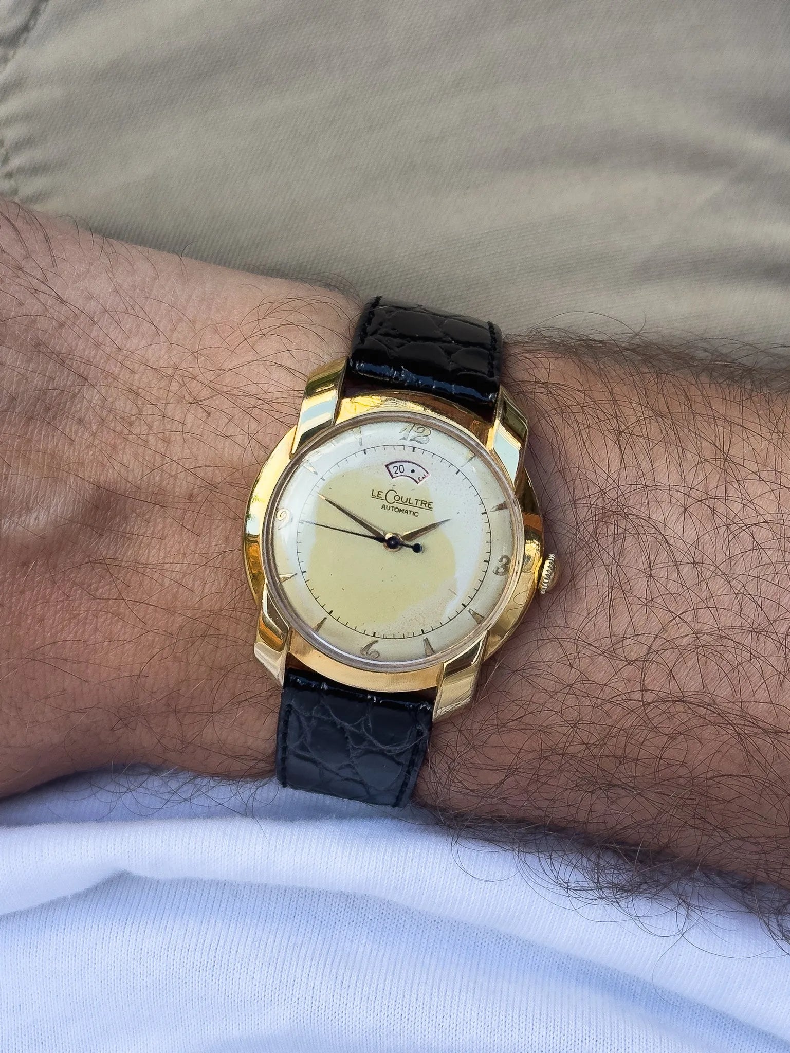 Jaeger-LeCoultre - Réserve de marche calibre 481 bumper 10k cornes fantaisies - 1950s - Atelier Victor