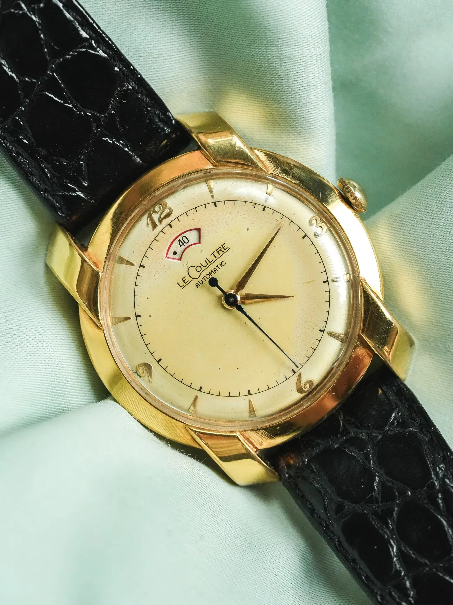 Jaeger-LeCoultre - Réserve de marche calibre 481 bumper 10k cornes fantaisies - 1950s - Atelier Victor - Vintage Shop