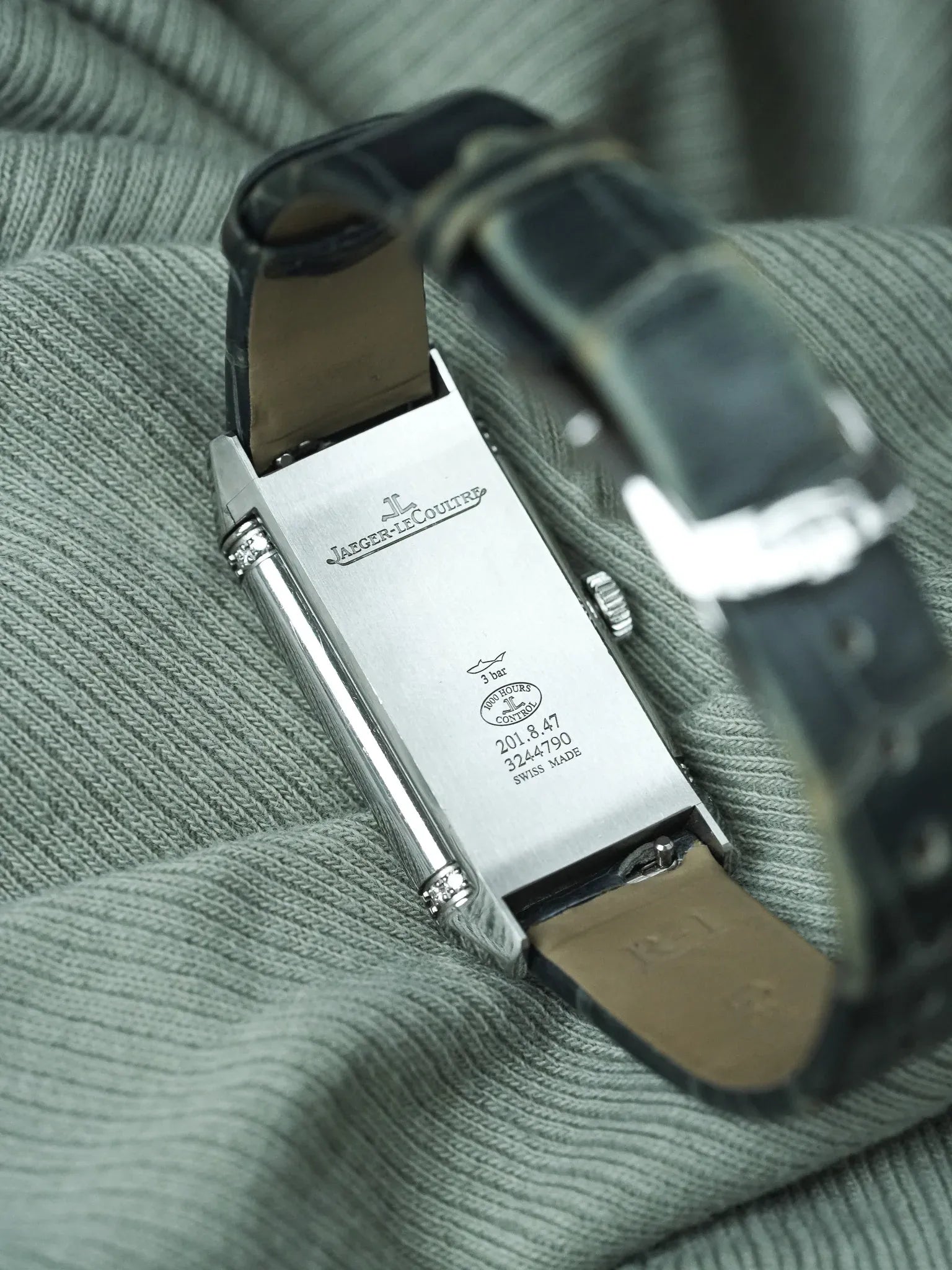 Jaeger-LeCoultre - Reverso 201.8.47 steel diamonds 20x40mm - 2010s