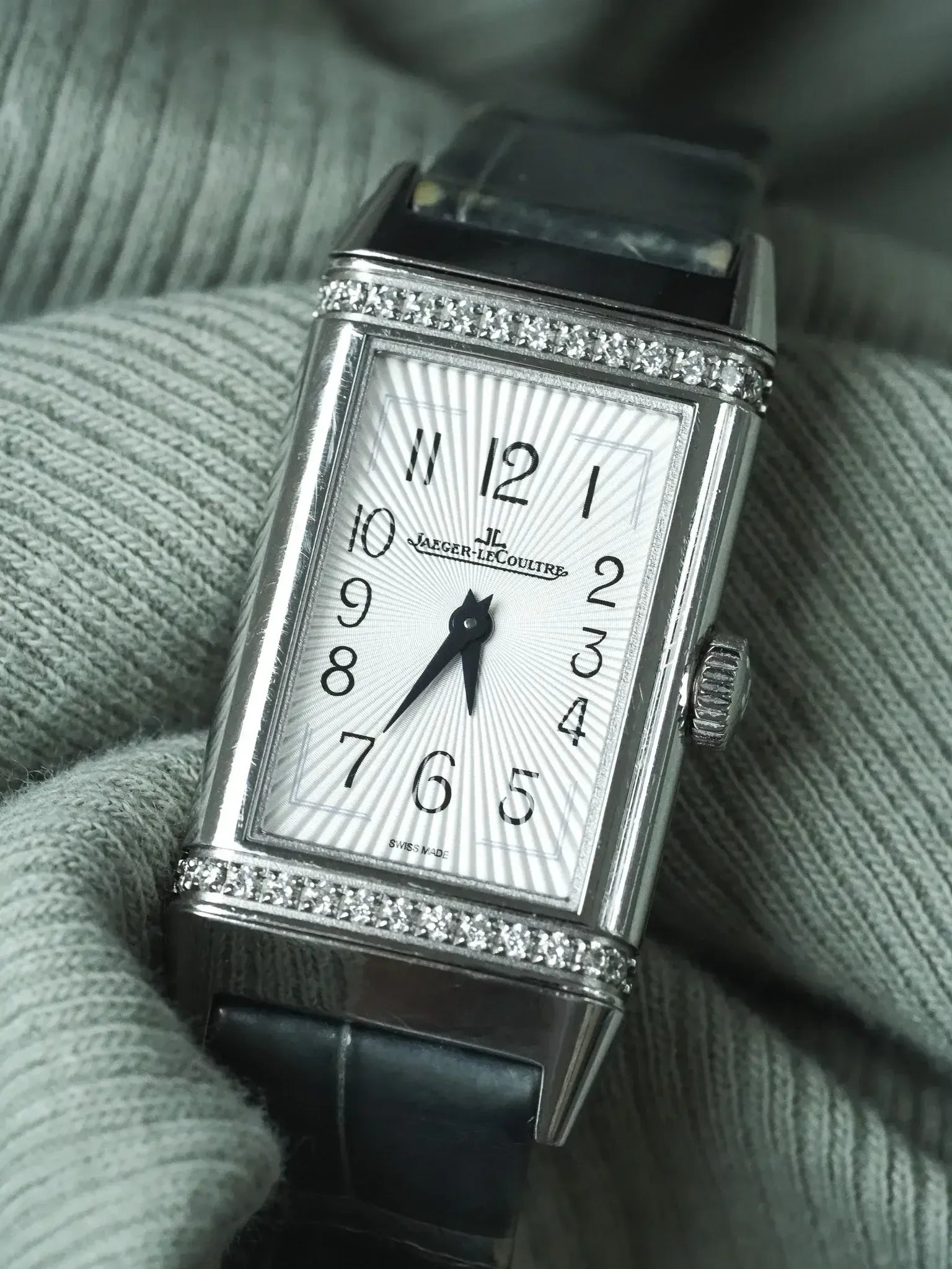 Jaeger-LeCoultre - Reservo 201.8.47 acier diamants 20x40mm - 2010s - Atelier Victor