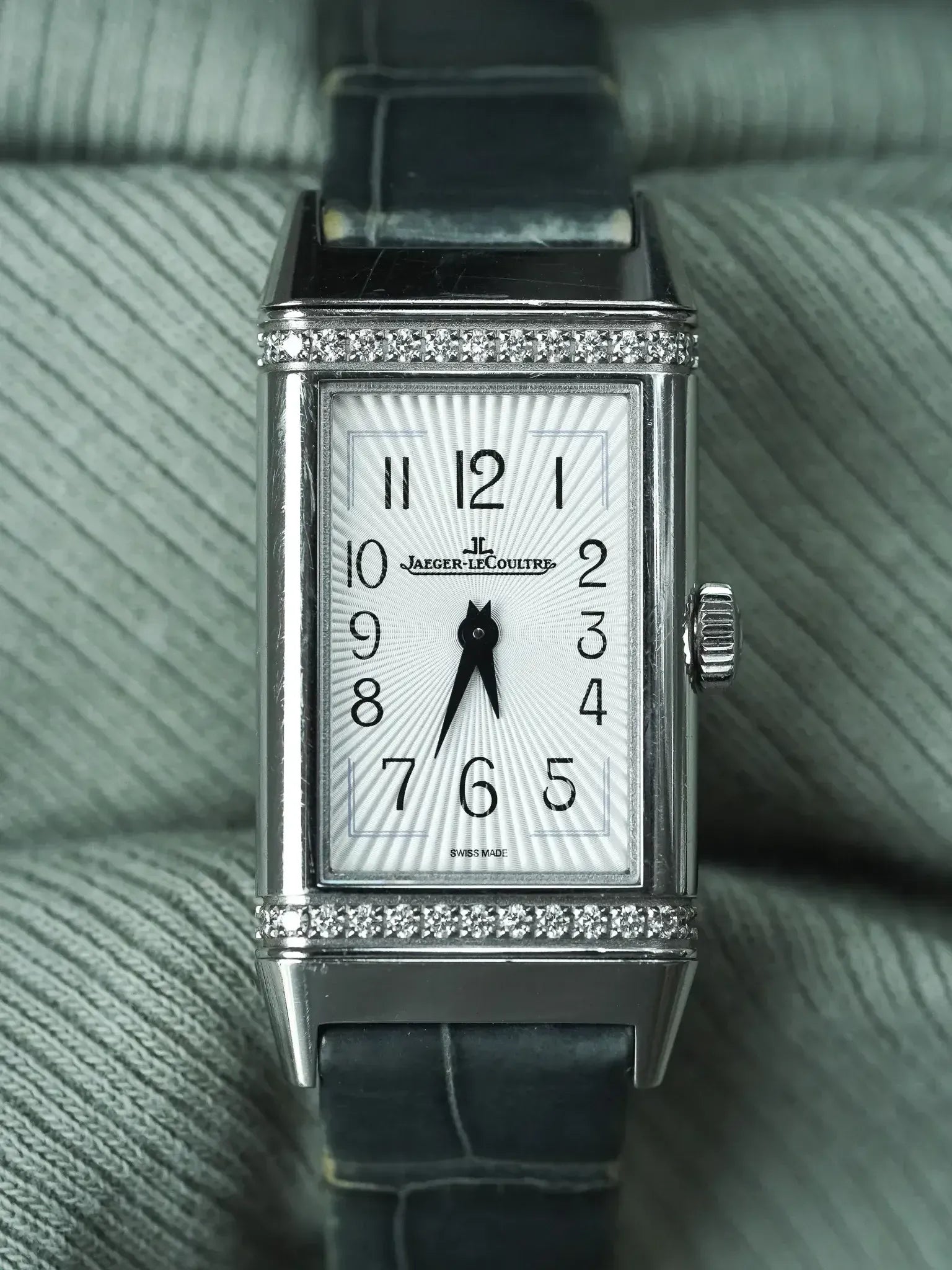 Jaeger-LeCoultre - Reservo 201.8.47 acier diamants 20x40mm - 2010s - Atelier Victor