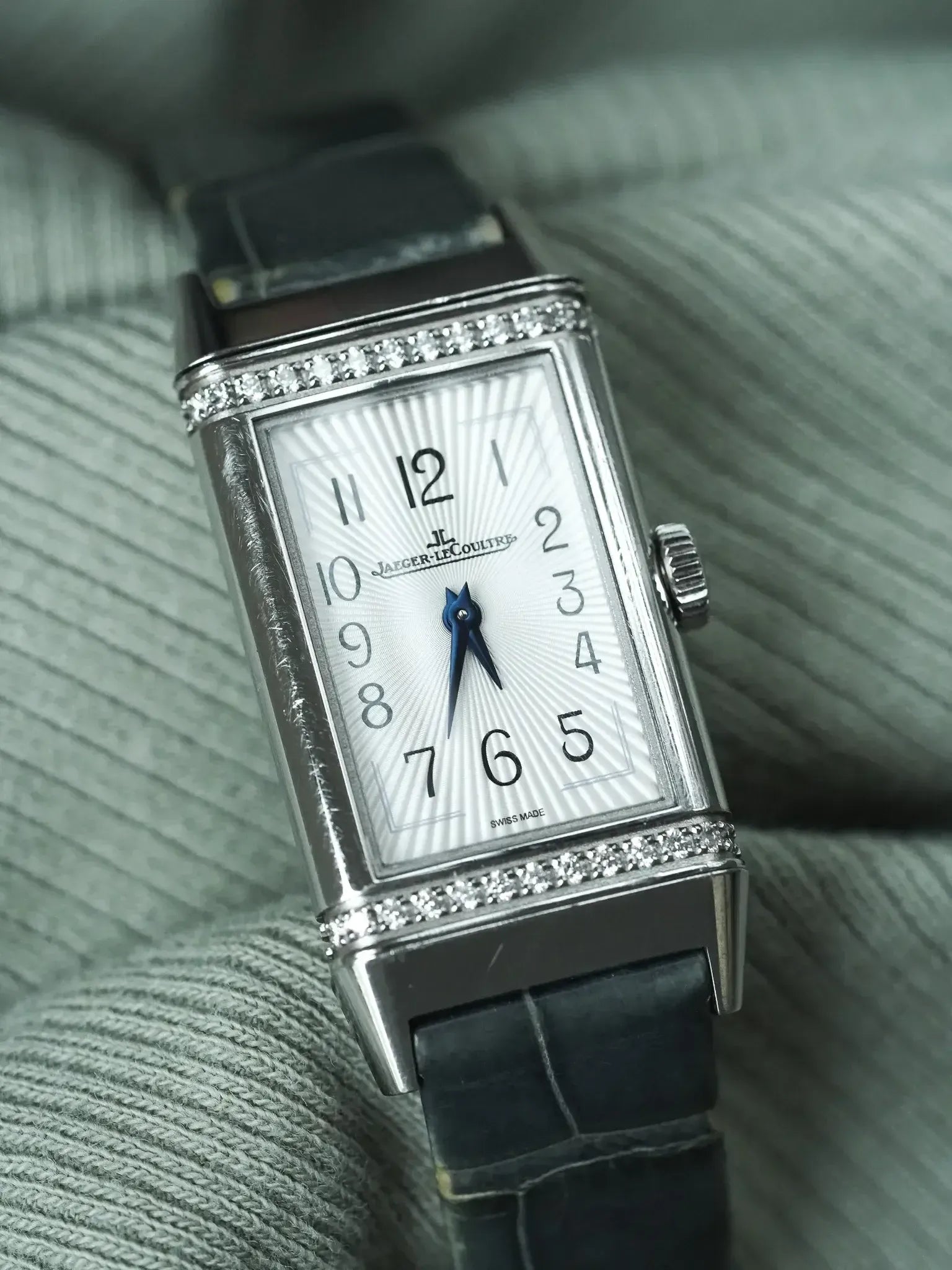 Jaeger-LeCoultre - Reservo 201.8.47 acier diamants 20x40mm - 2010s - Atelier Victor