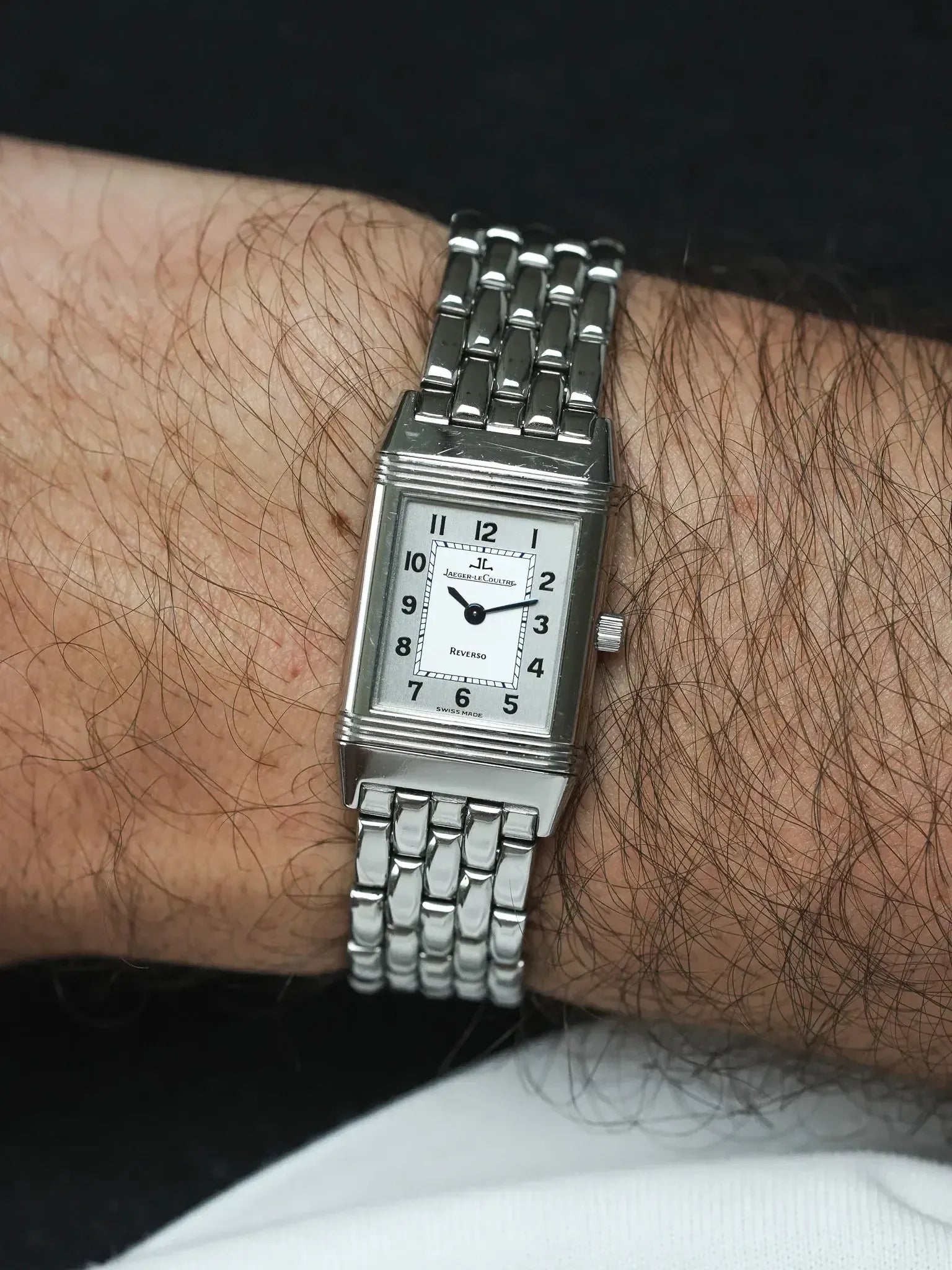 Jaeger-LeCoultre - Reservo 260.8.08 Stahl 20x33mm extraflaches Quarz - 1990s