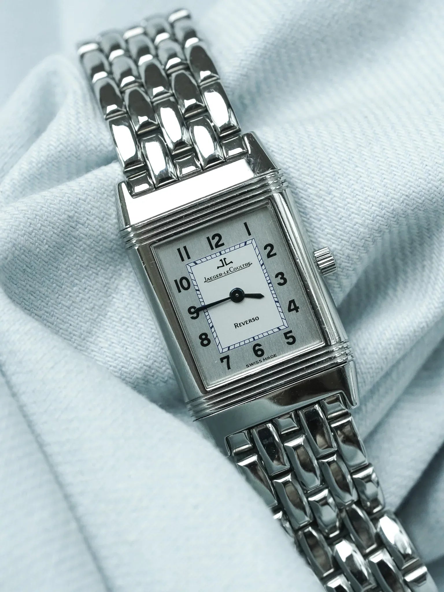 Jaeger-LeCoultre - Reverso 260.8.08 steel 20x33mm ultra-thin quartz - 1990s