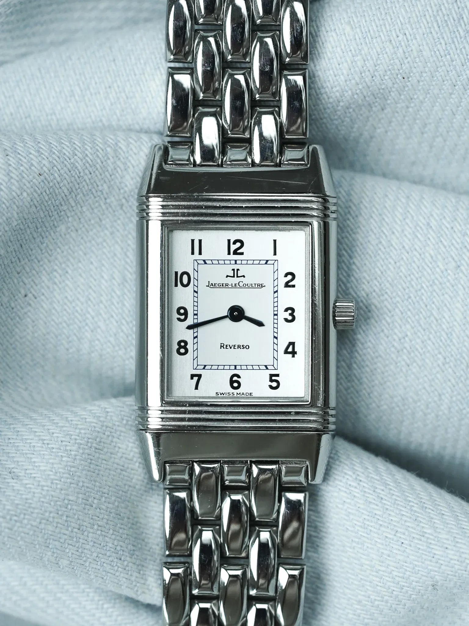 Jaeger-LeCoultre - Reverso 260.8.08 steel 20x33mm ultra-thin quartz - 1990s