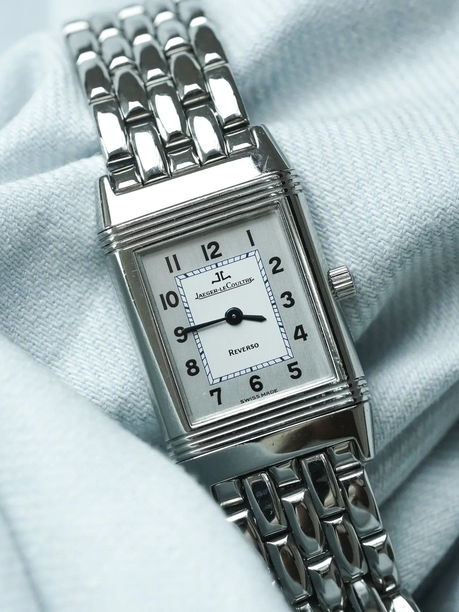Jaeger-LeCoultre - Reverso 260.8.08 steel 20x33mm ultra-thin quartz - 1990s
