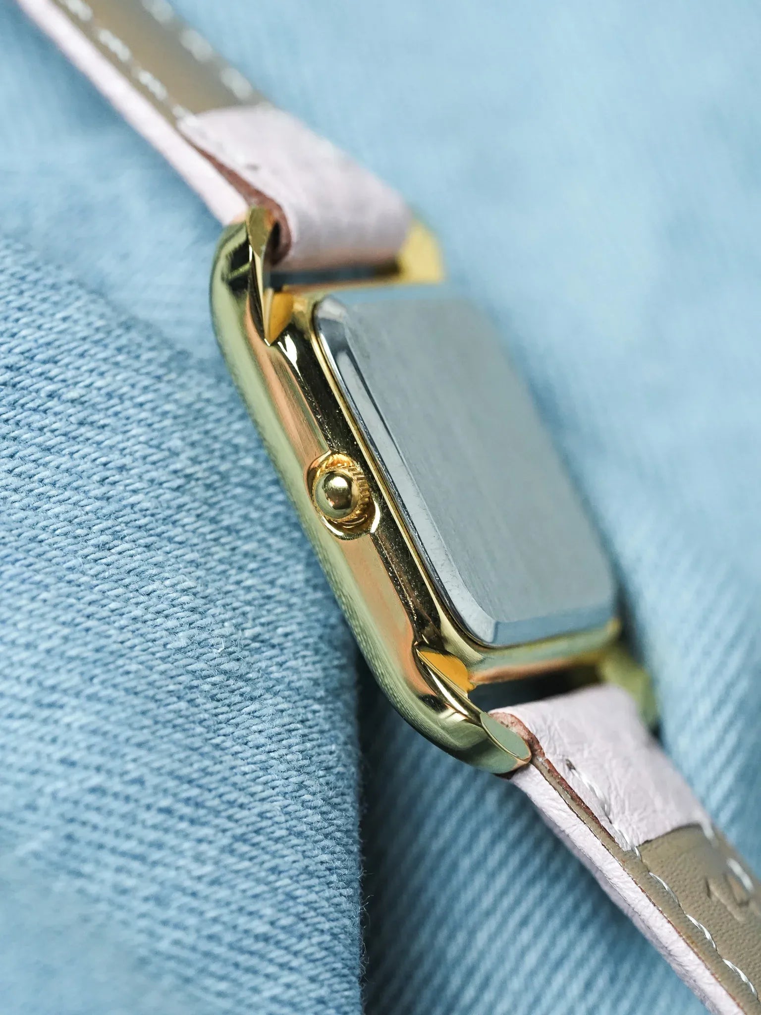 Lancôme - Tank Or Rectangulaire Cadran blanc - 2000s - Atelier Victor