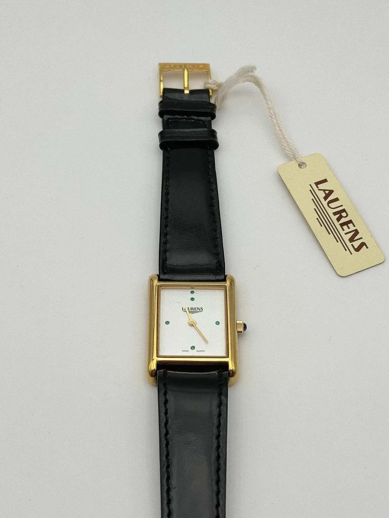 Laurens - Tank Gold Green Stones Index NOS - 1990's - Atelier Victor