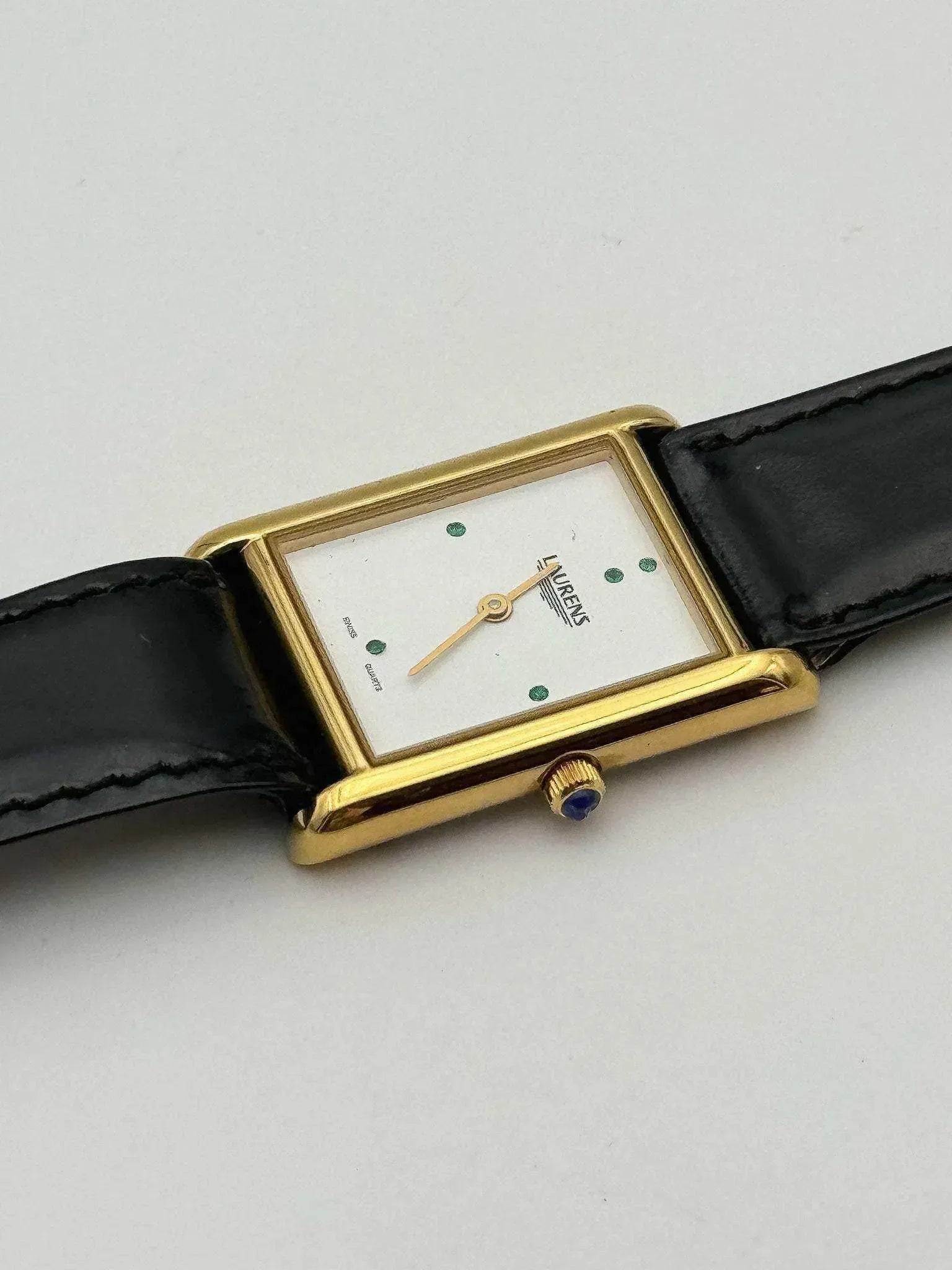Laurens - Tank Gold Green Stones Index NOS - 1990's - Atelier Victor - Vintage Shop