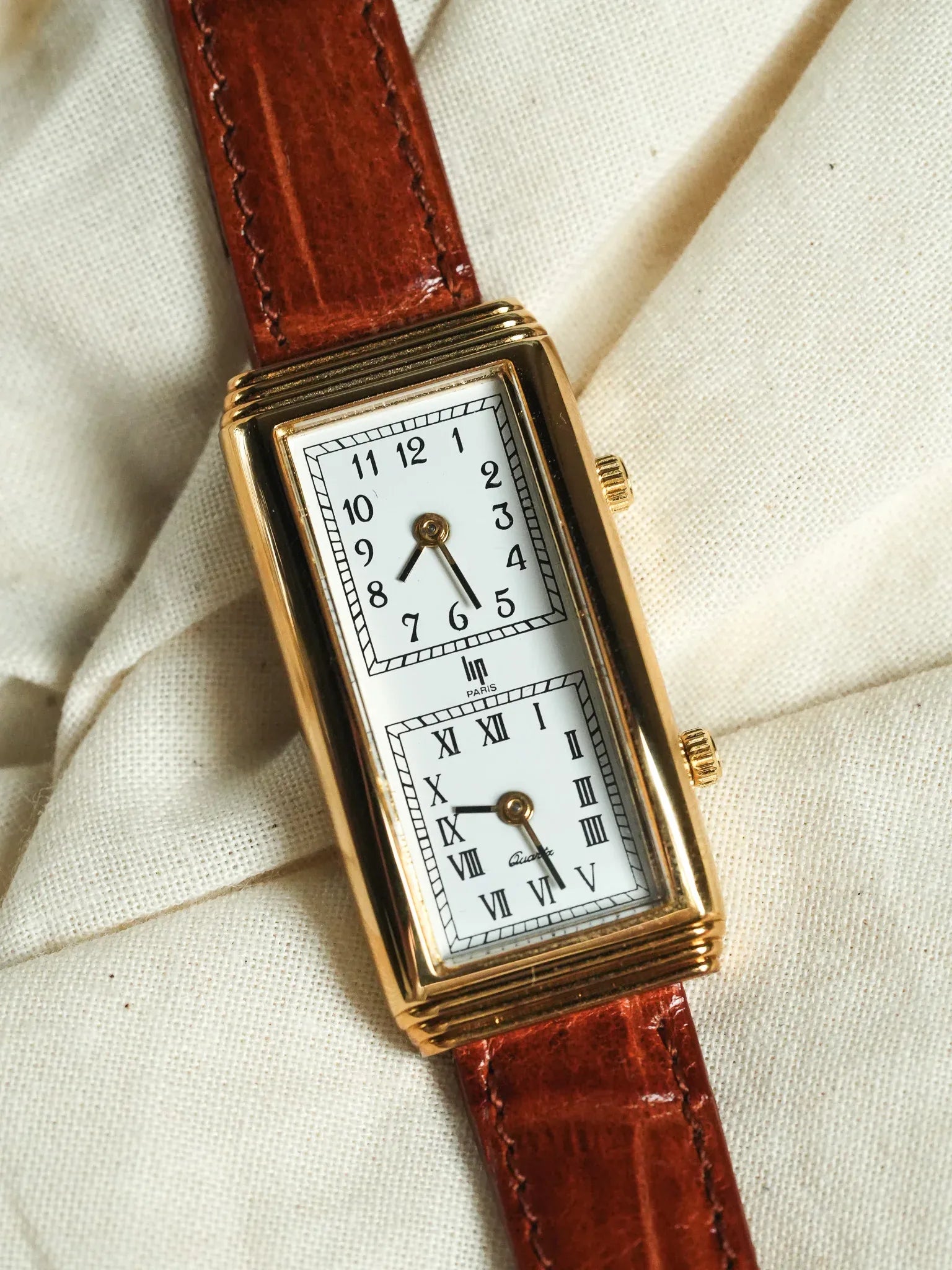 Lip - Double Fuseaux Horaires avec deux mouvements - Boite & Papier - 1990s - Atelier Victor