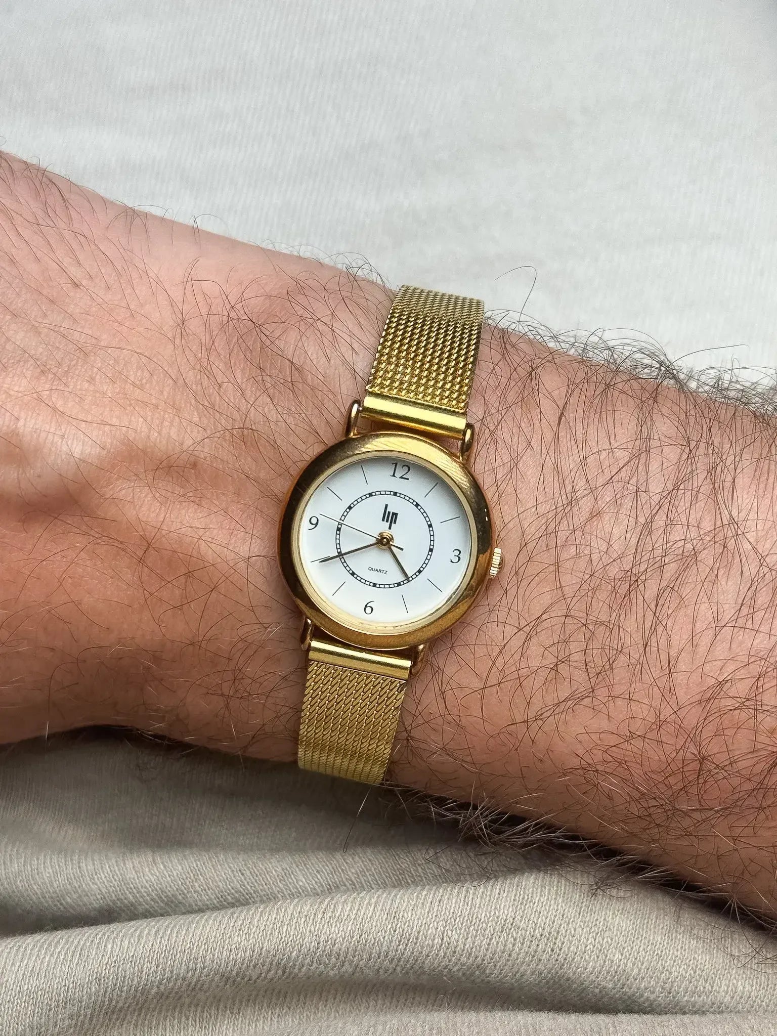 Lip - Mini Ronde Or Cadran blanc - 2000s - Atelier Victor