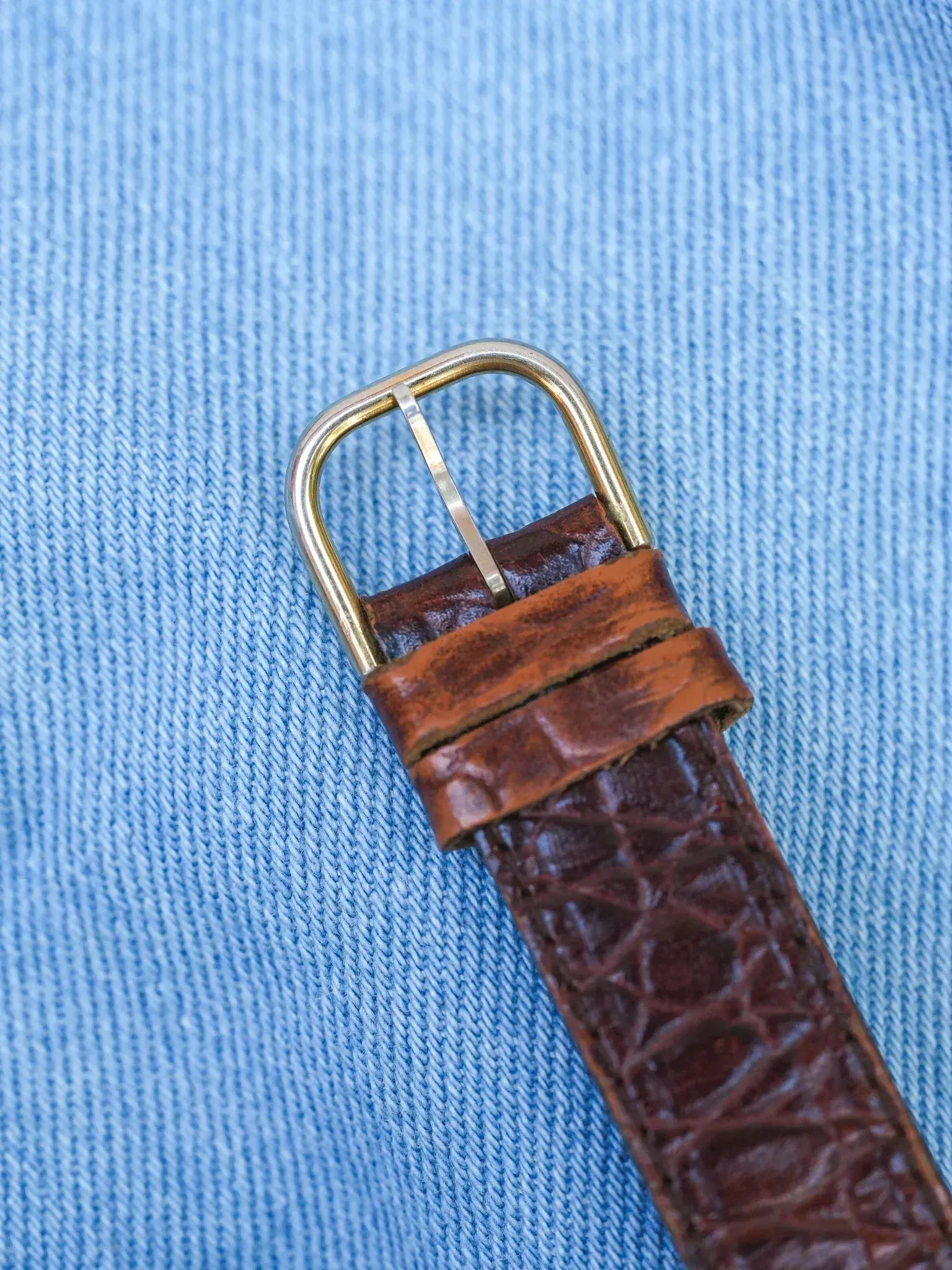 Lip - Tank Allongée Arrondie Saumon Plaqué or - 1990s - Atelier Victor