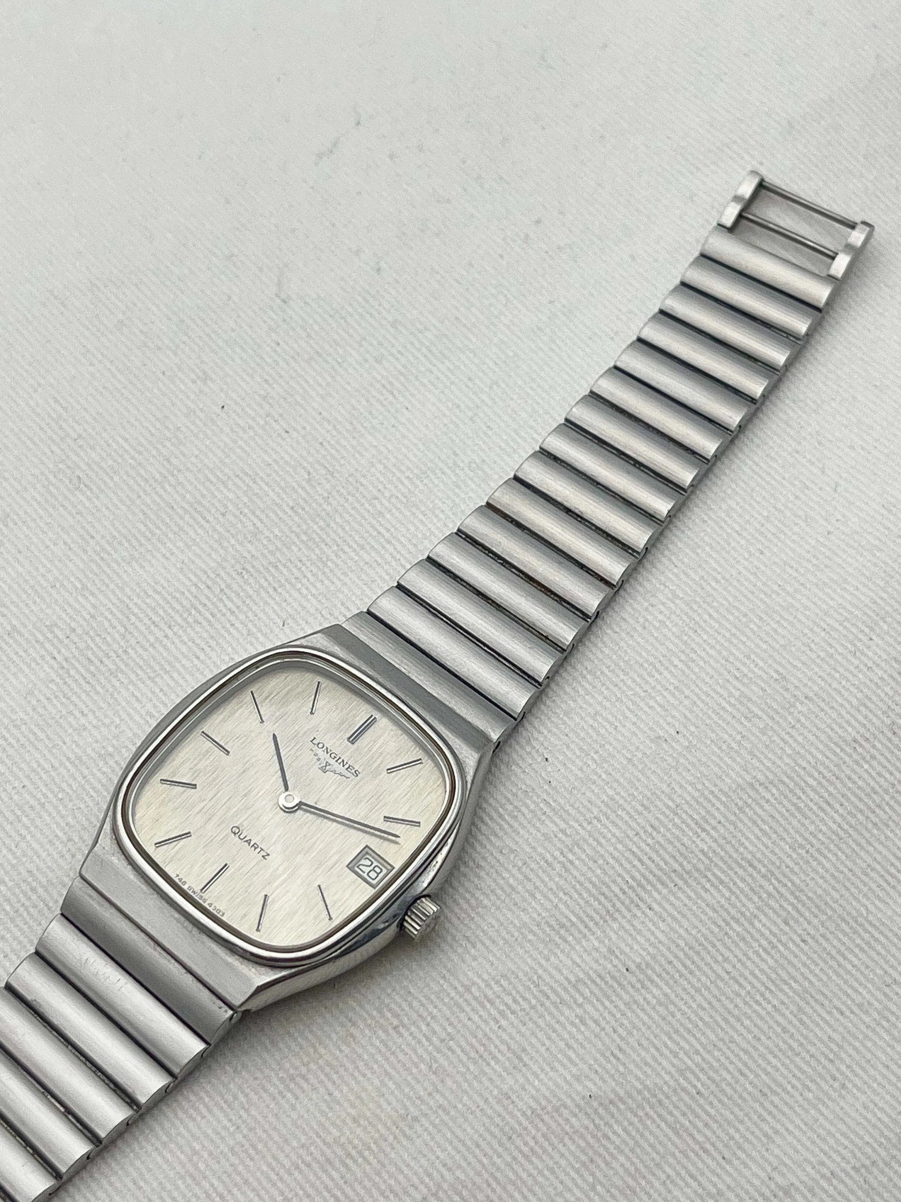 Longines - Bracelet Acier Cadran Lin - 1978 - Atelier Victor Paris - Vintage Watch Shop Dubai