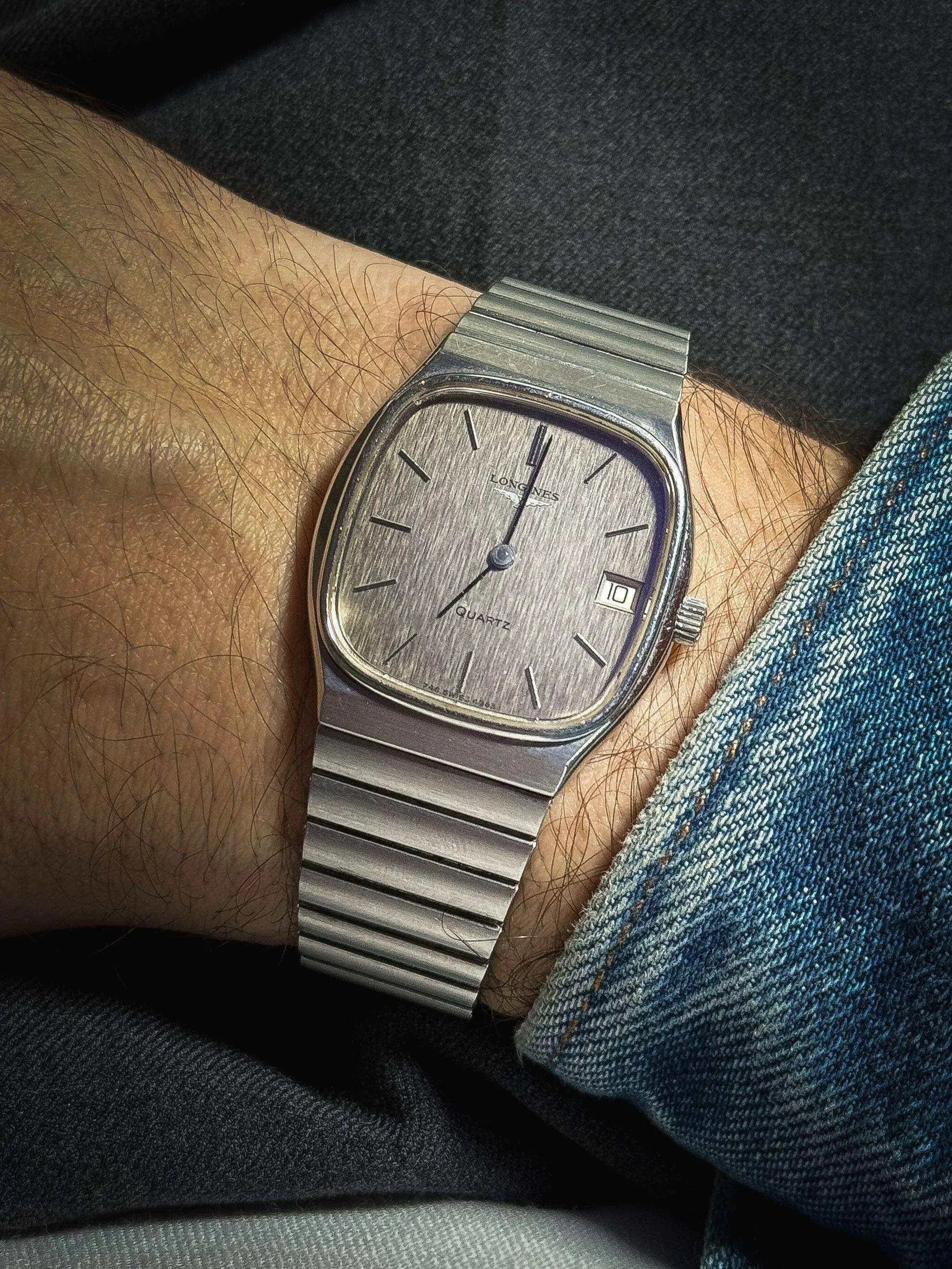 Longines - Bracelet Acier Cadran Lin - 1978 - Atelier Victor Paris - Vintage Watch Shop Dubai