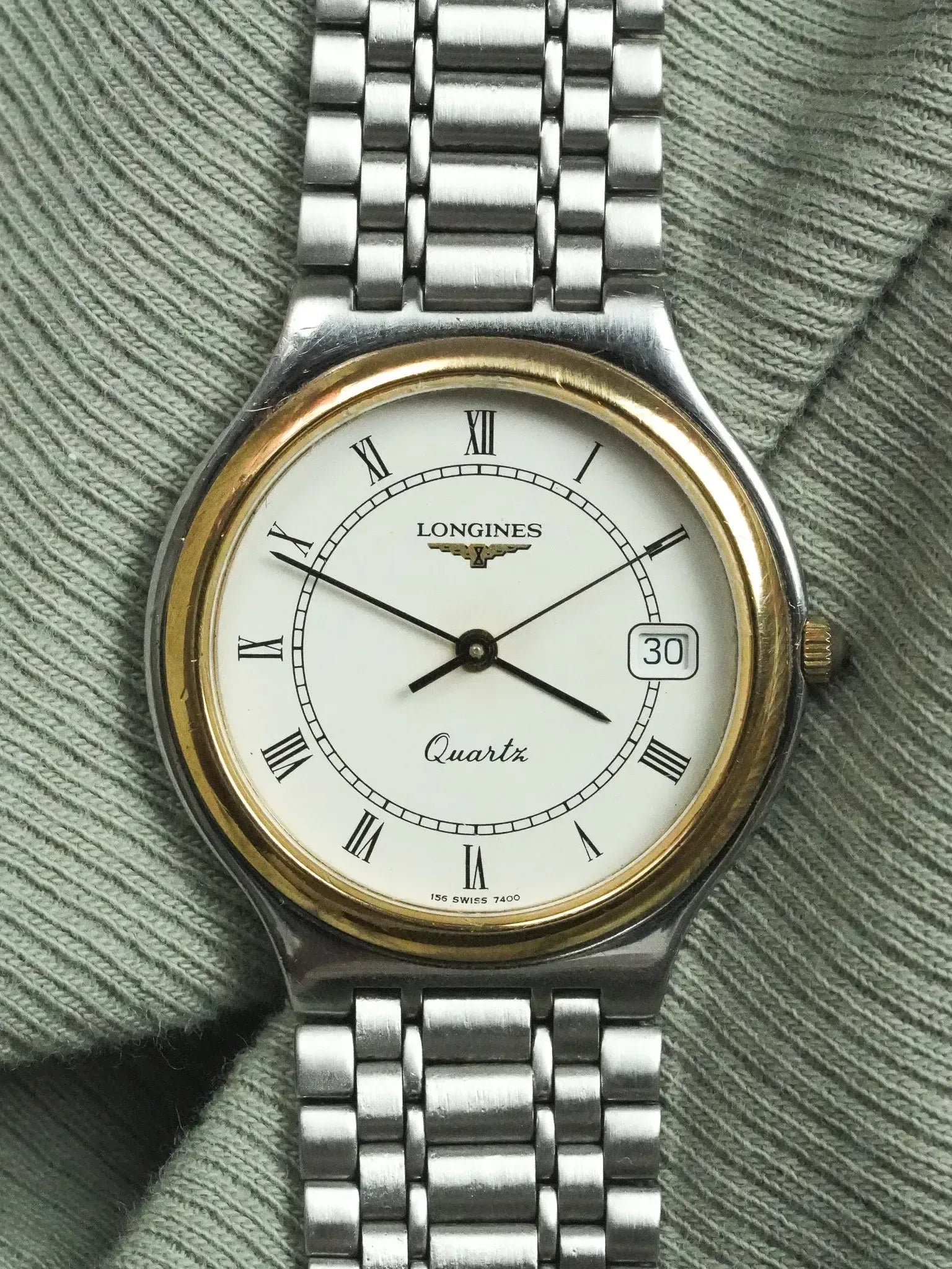 Longines - Bracelet Acier Maille Lunette Or - Papier - 1991 - Atelier Victor