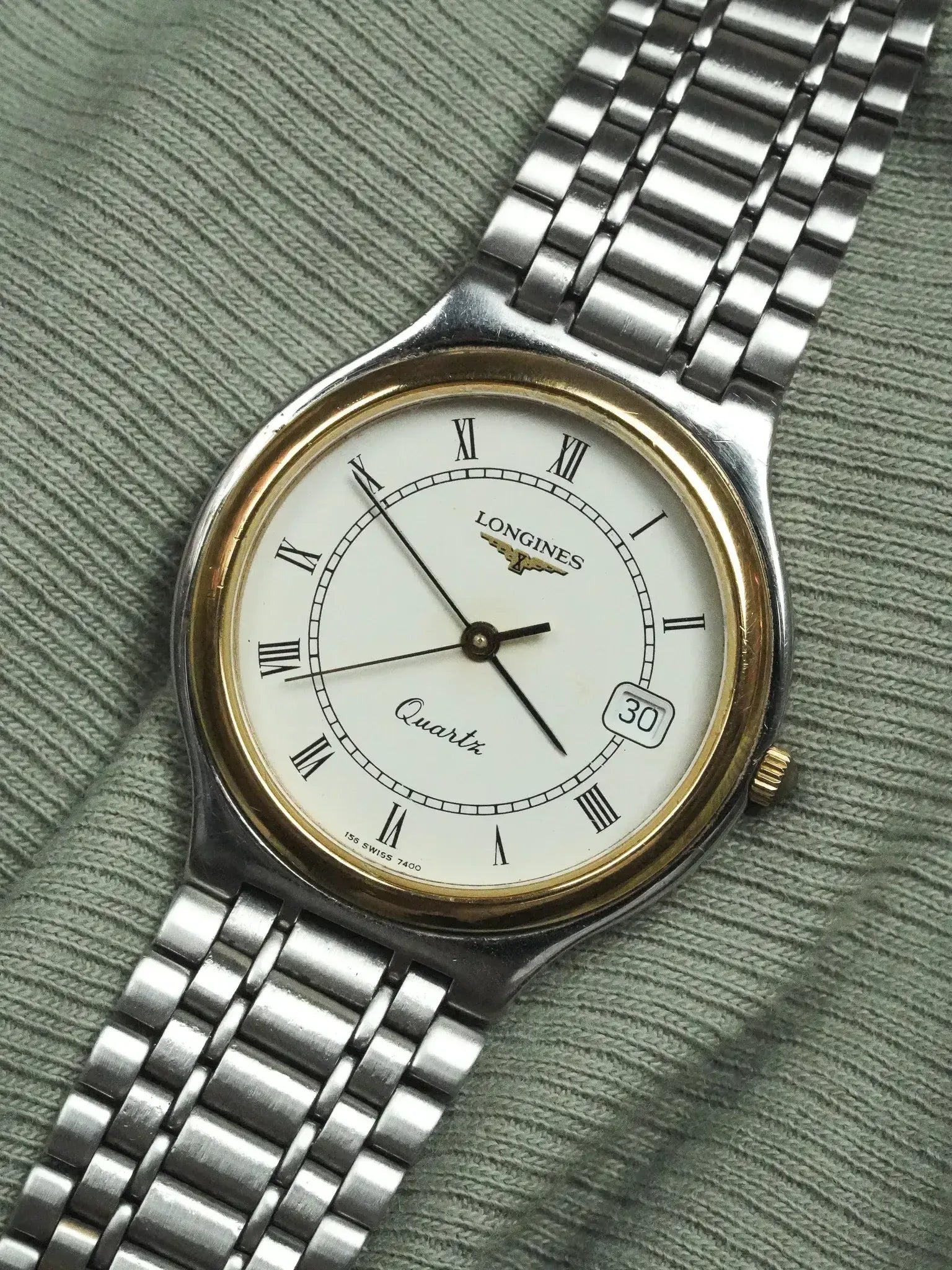 Longines - Bracelet Acier Maille Lunette Or - Papier - 1991 - Atelier Victor