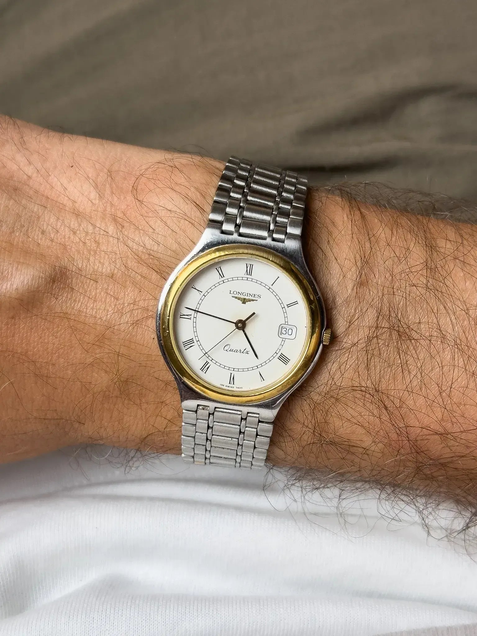 Longines - Bracelet Acier Maille Lunette Or - Papier - 1991 - Atelier Victor