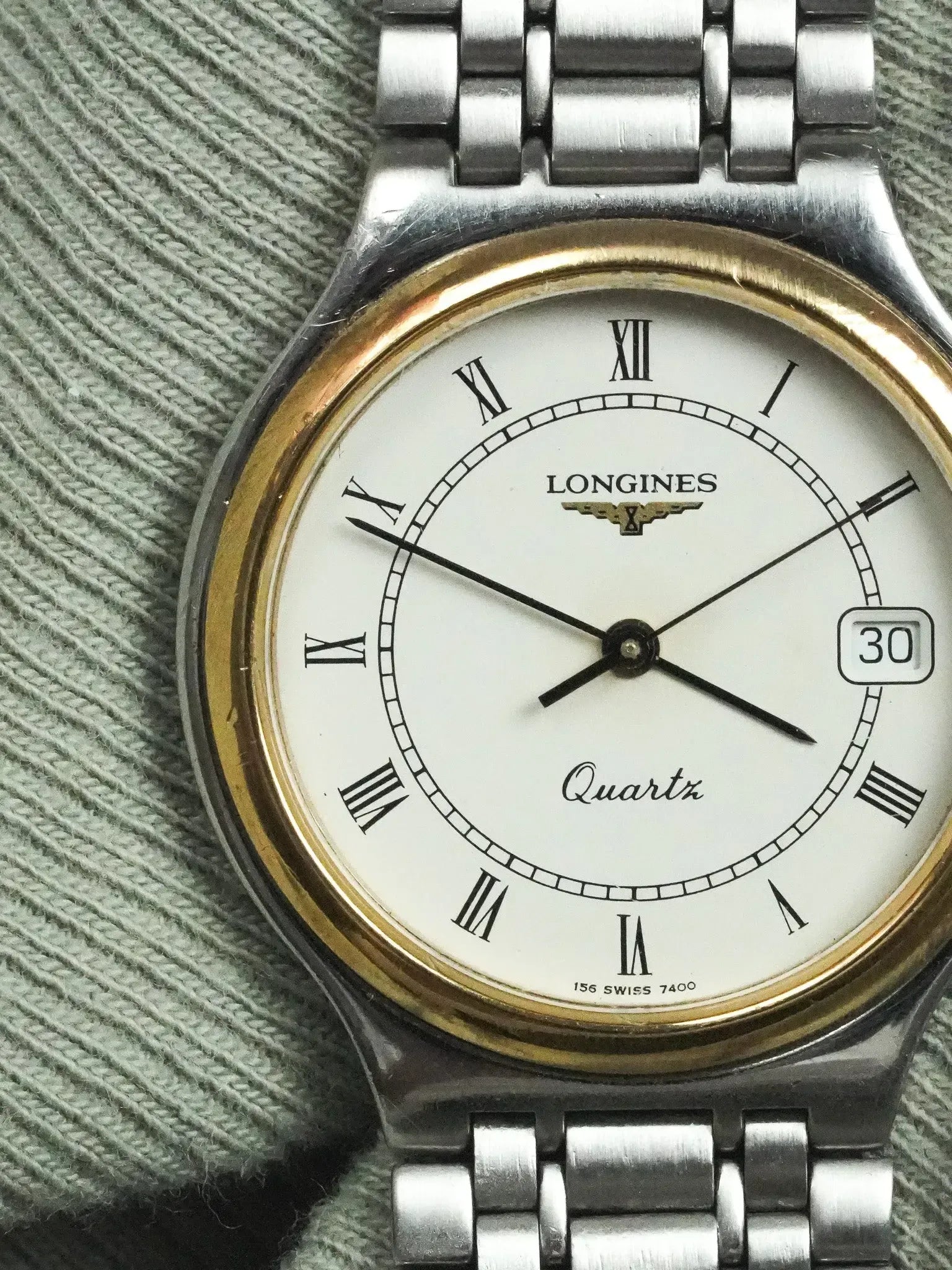 Longines - Bracelet Acier Maille Lunette Or - Papier - 1991 - Atelier Victor