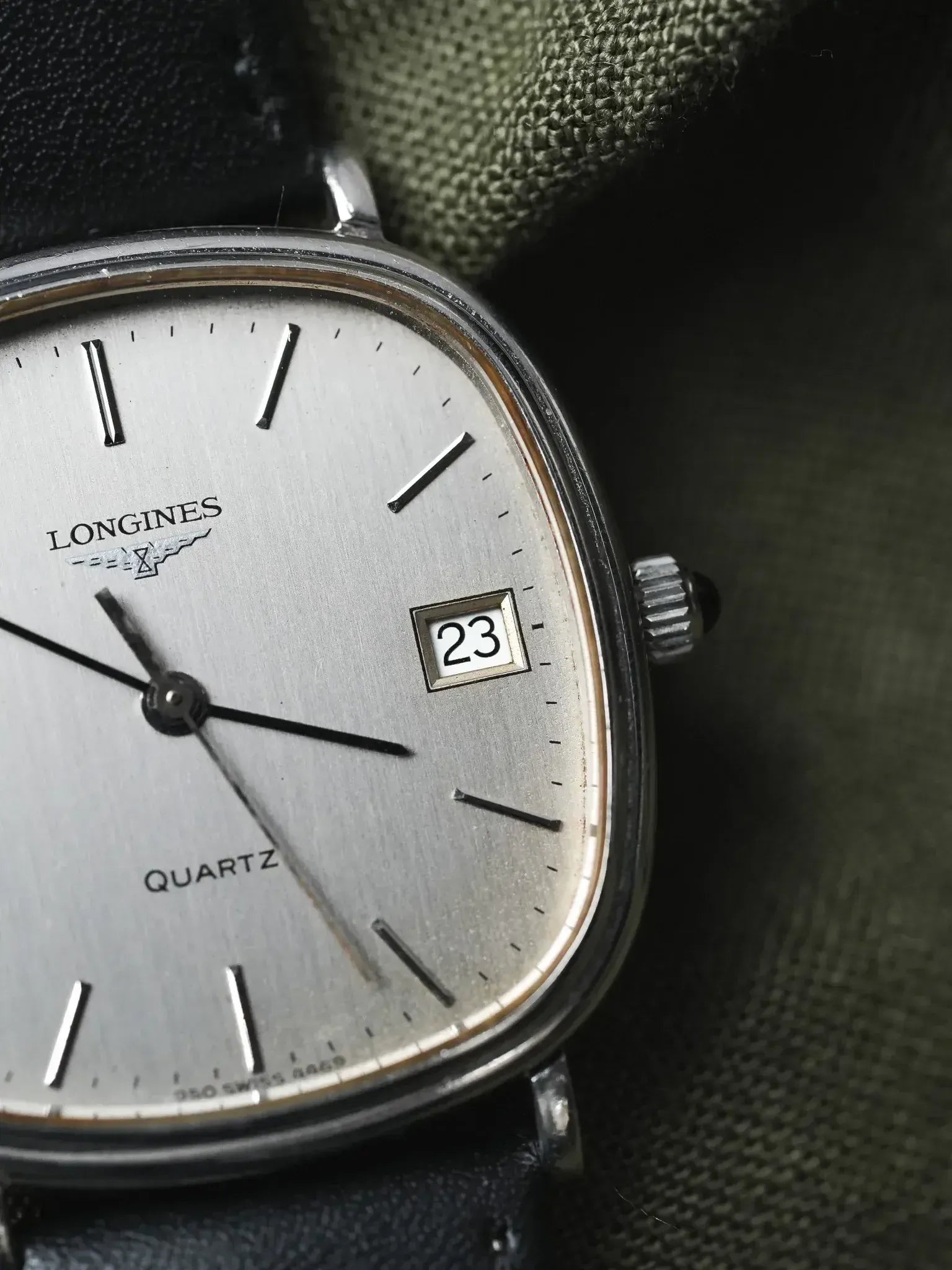 Longines - Cadran TV Acier Patiné date - 1980s - Atelier Victor
