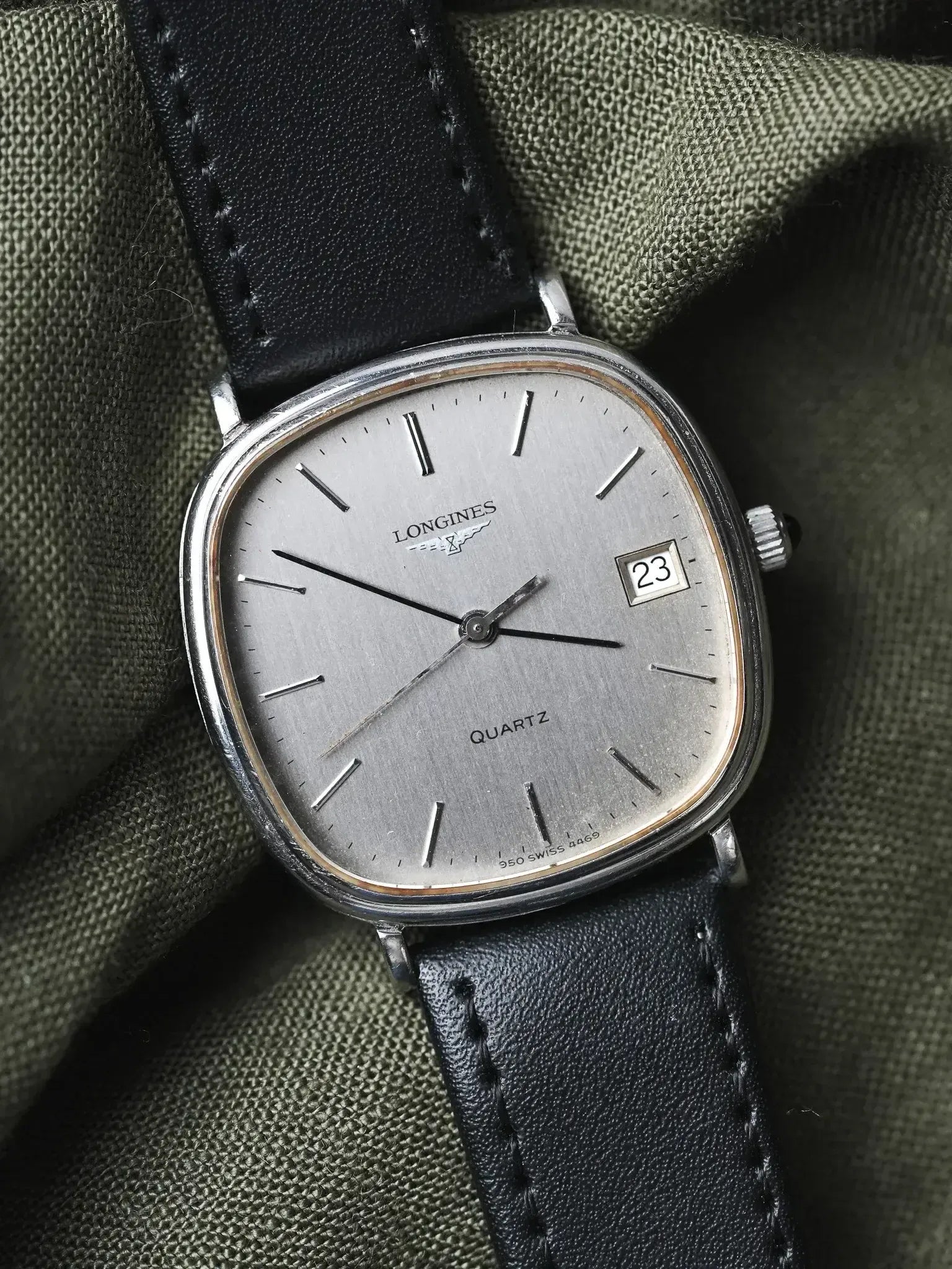 Longines - Cadran TV Acier Patiné date - 1980s - Atelier Victor