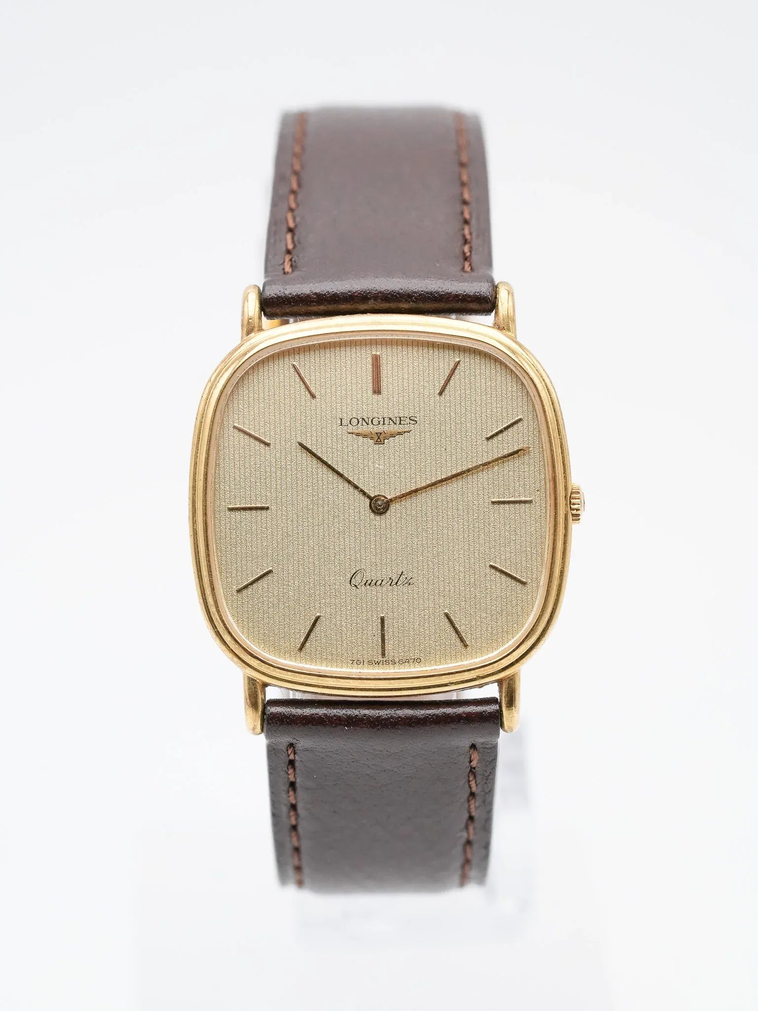 Longines - Cadran TV Plaqué Or Tapisserie - 1980s - Atelier Victor - Vintage Shop