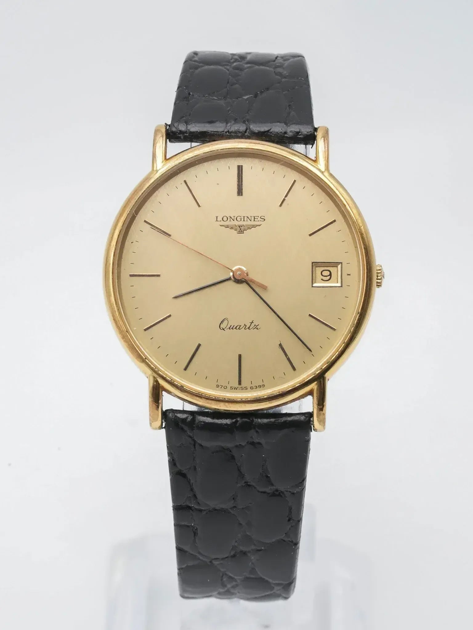 Longines - Circle Cadran doré lin date - 1980s - Atelier Victor