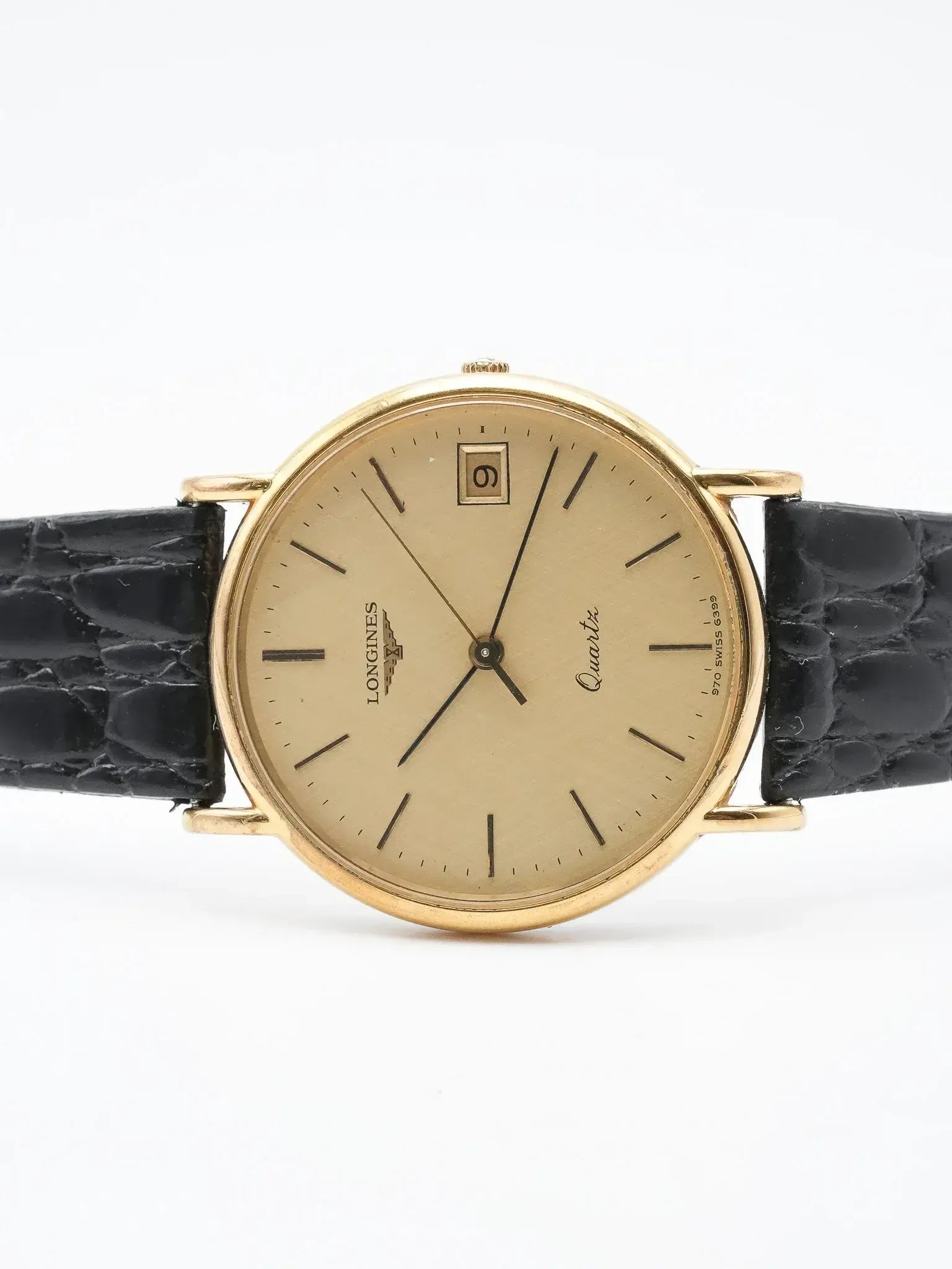 Longines - Circle Cadran doré lin date - 1980s - Atelier Victor