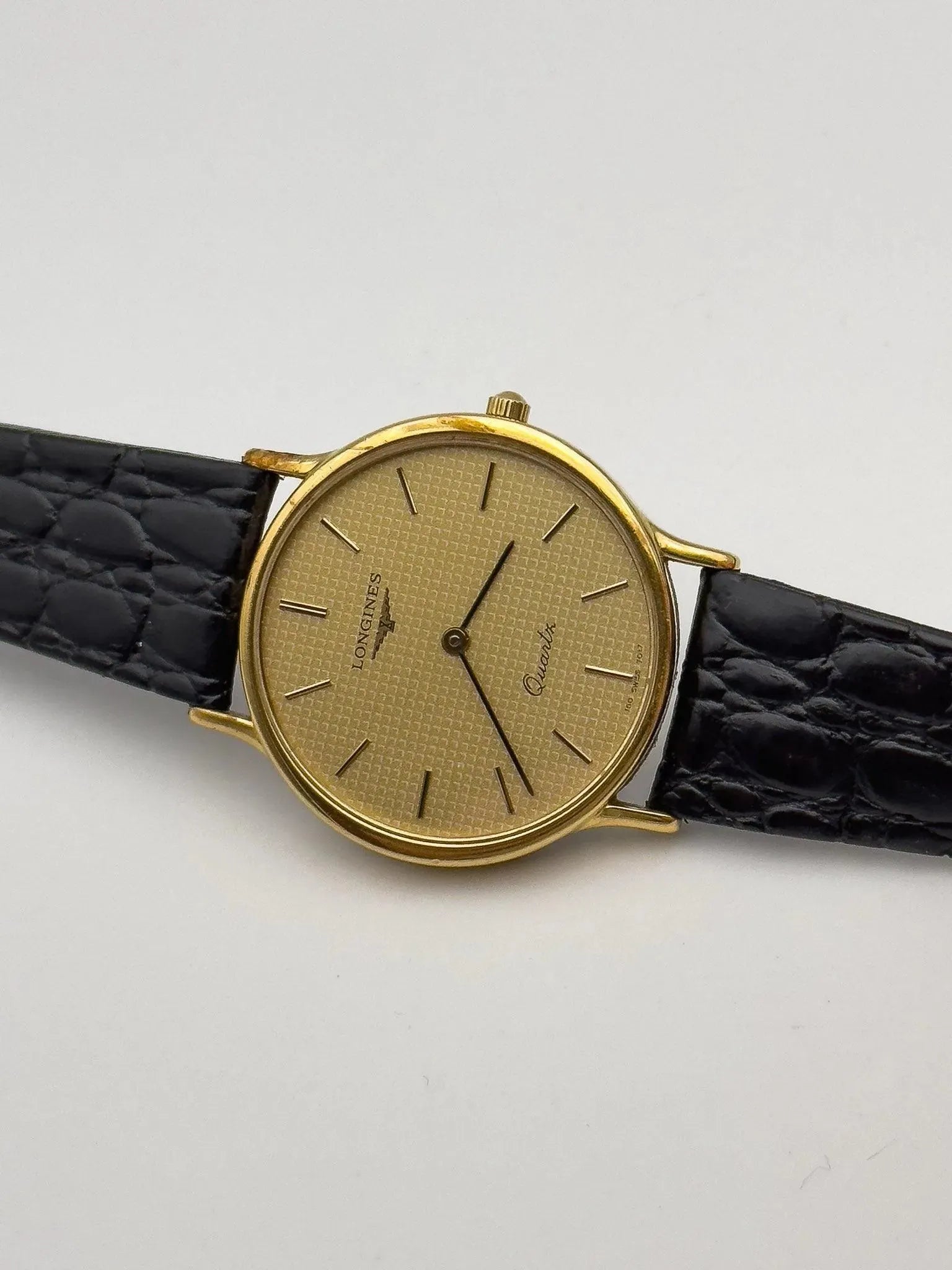 Longines - Clous de Paris Circle Gold - 1980s - Atelier Victor Paris - Vintage Watch Shop Dubai