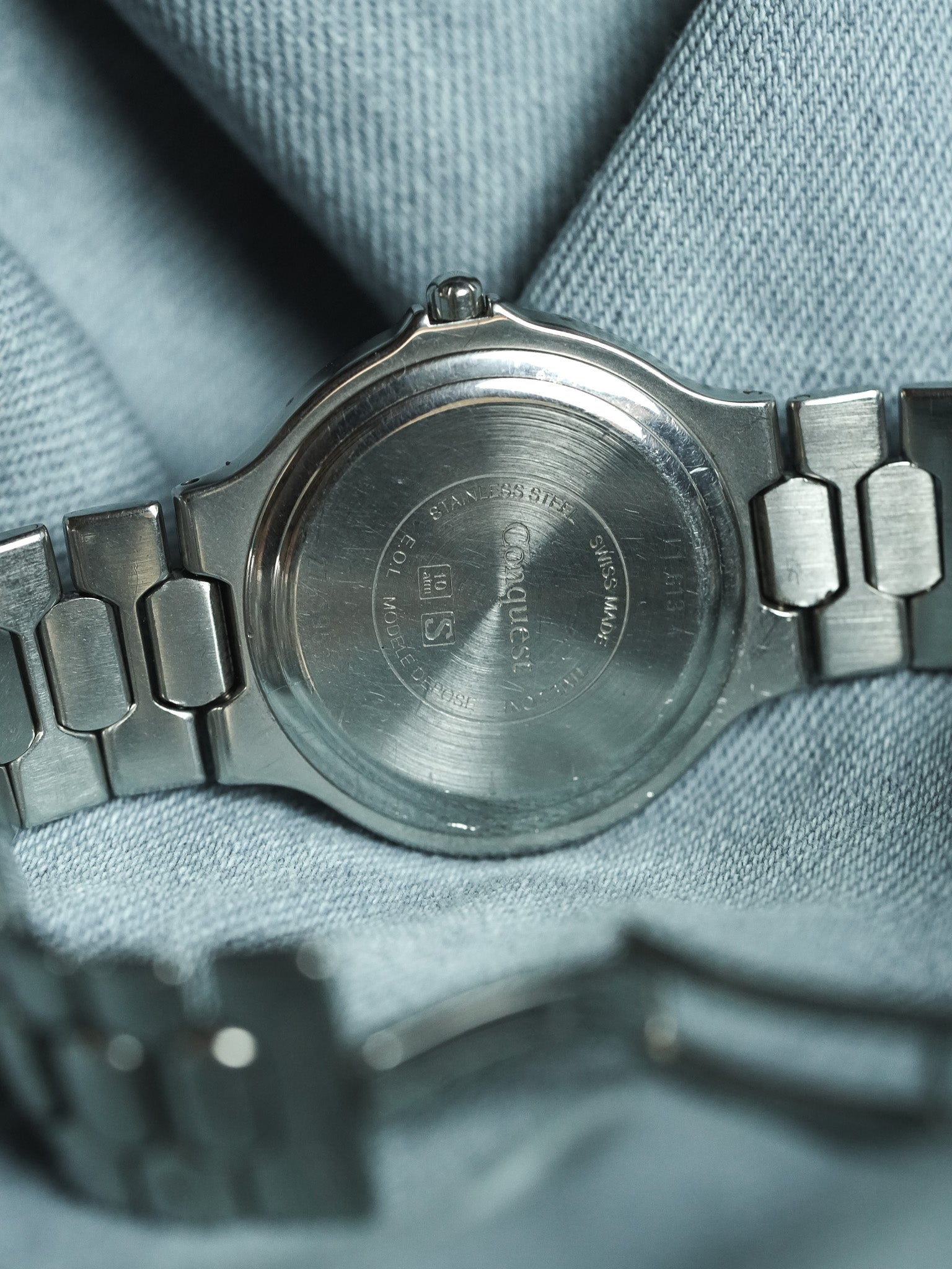Longines - Conquest V.H.P Acier Date Blanc Index Or - 1990s - Atelier Victor - Vintage Shop