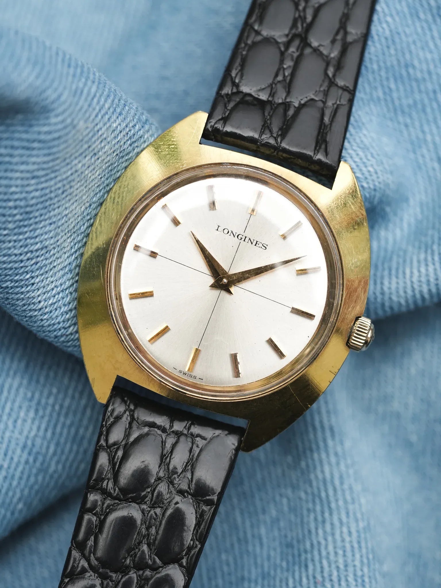 Longines - Disco Dauphine plaqué or - 1970s - Atelier Victor