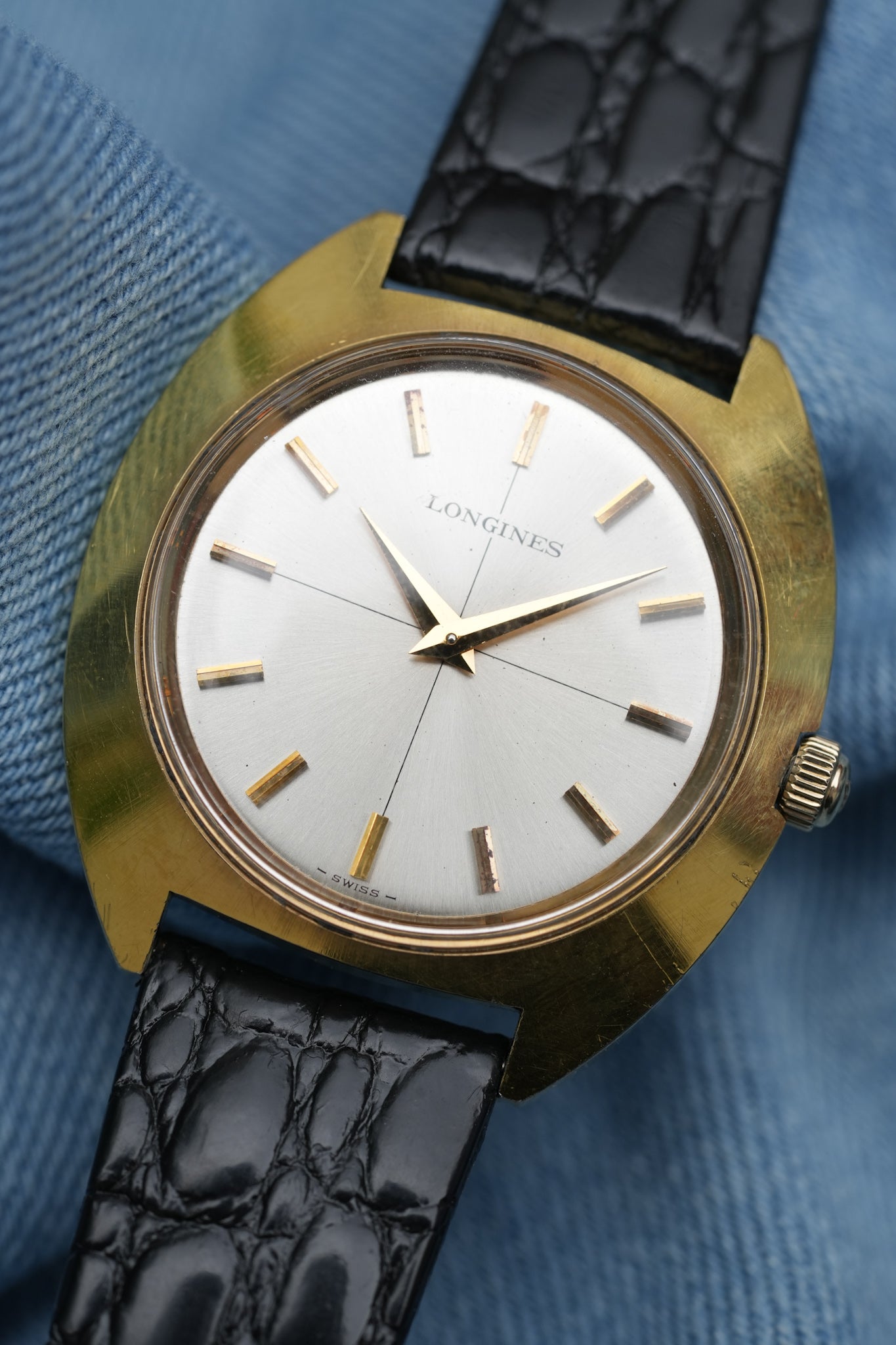 Longines - Disco Dauphine plaqué or - 1970s - Atelier Victor - Vintage Shop