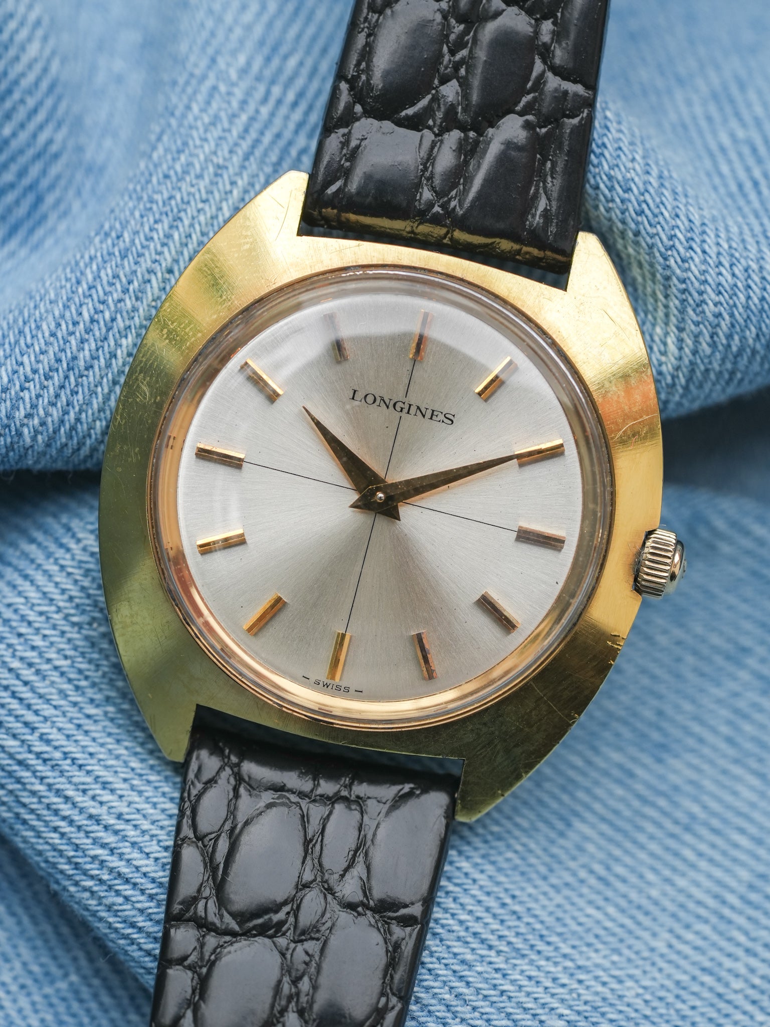 Longines - Disco Dauphine plaqué or - 1970s - Atelier Victor - Vintage Shop