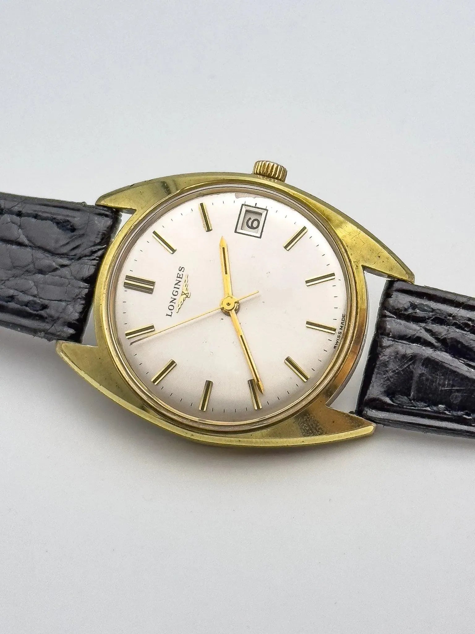 Longines - Dress Gold Watch Date - 1970s - Atelier Victor - Vintage Shop