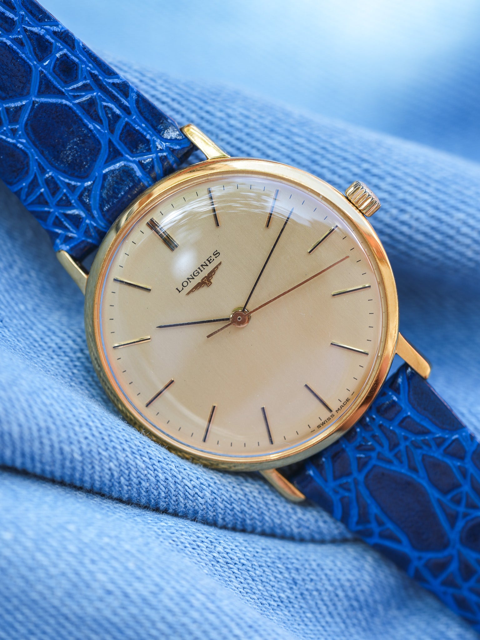 Longines - Dress Watch 6942 Plaqué or Index onyx - 1980s - Atelier Victor Paris - Vintage Watch Shop Dubai