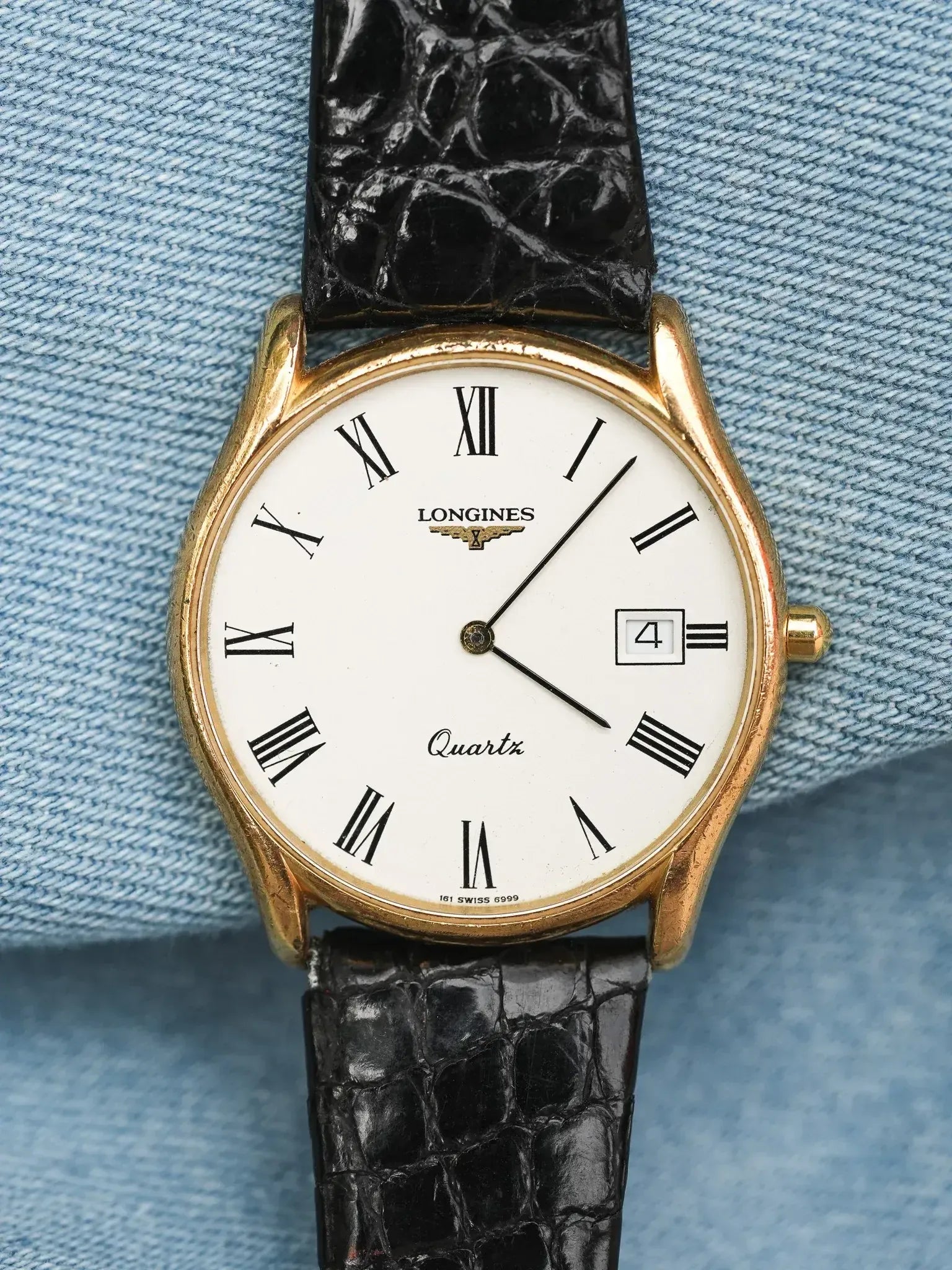 Longines - Dress Watch Date cadran blanc romain - 1980s - Atelier Victor