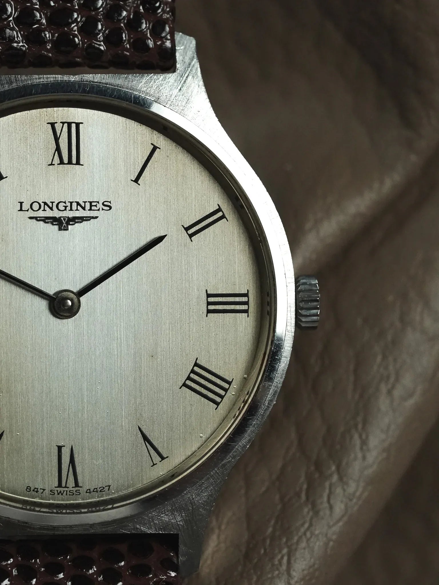 Longines - Flagship Acier Index Romain Patine - 1970s - Atelier Victor - Vintage Shop